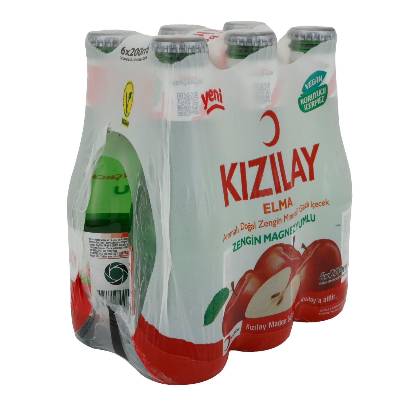 Acqua minerale Kızılay | Mela | Aromatico, naturale | 6 x 200 ml
