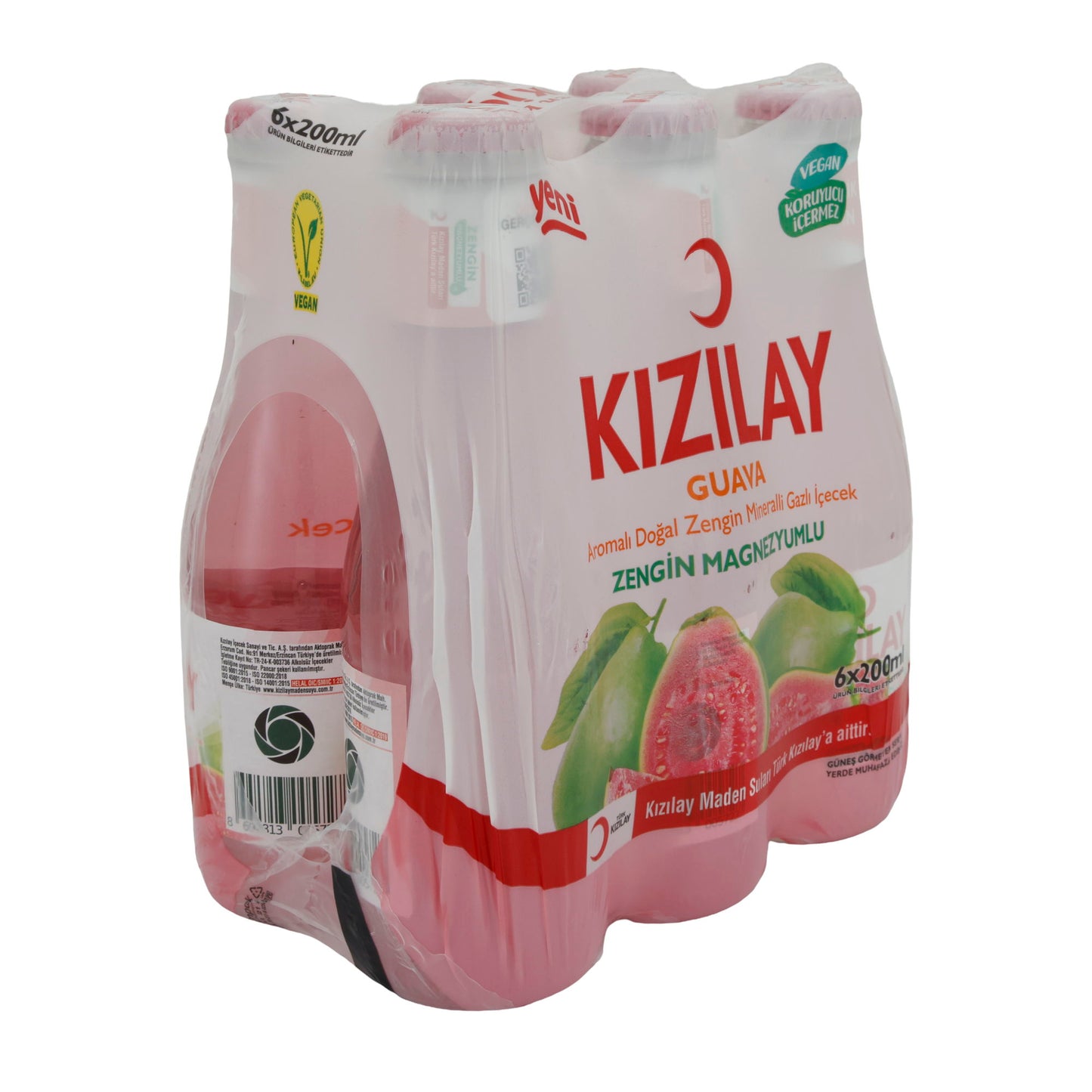 Mineralwasser Kızılay | Guava | Guava aromalı maden suyu, C vitamini ile zenginleştirilmiş | 6 × 200 ml