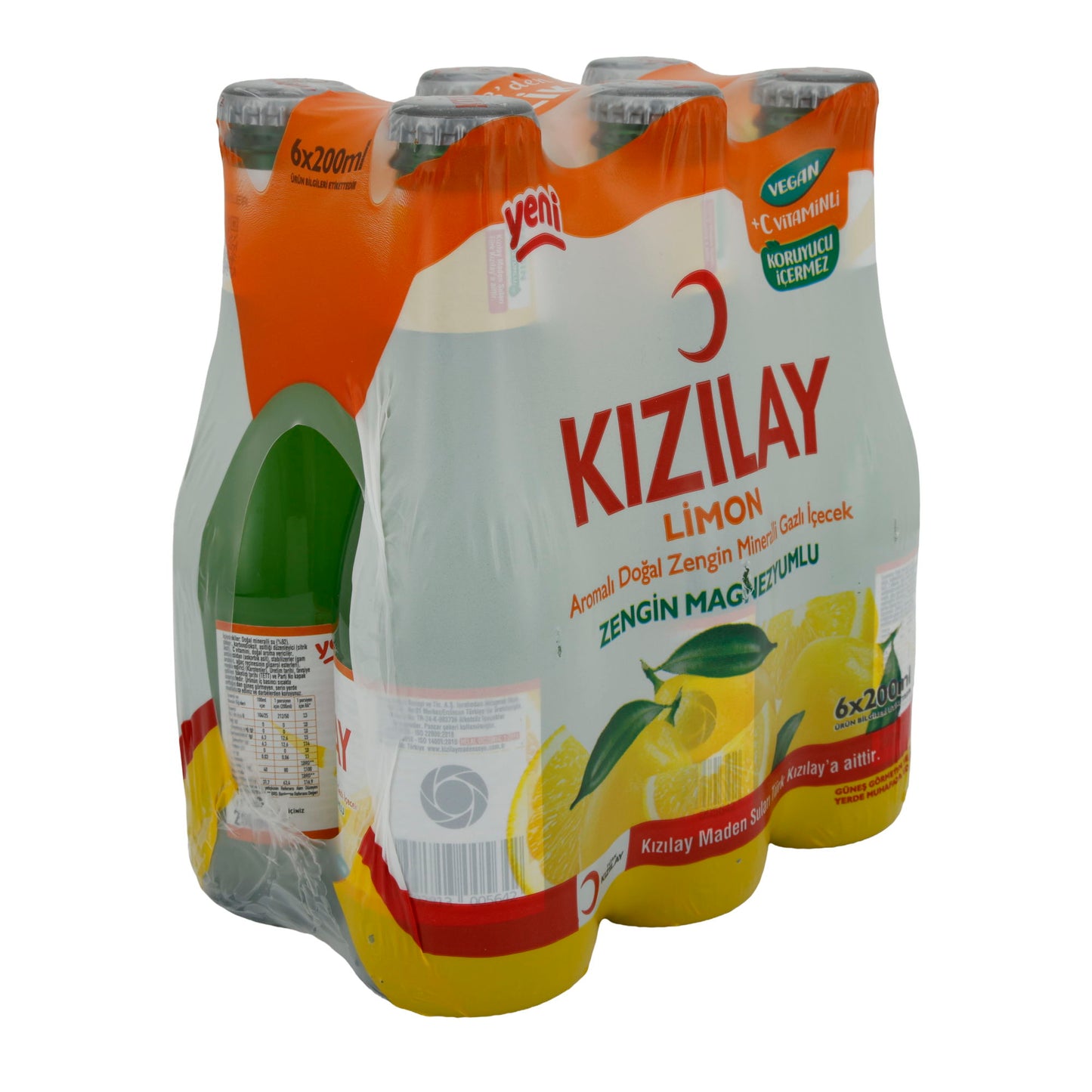 Acqua minerale Kızılay | Limone | Acqua minerale rinfrescante con aroma di limone | 6 x 200 ml