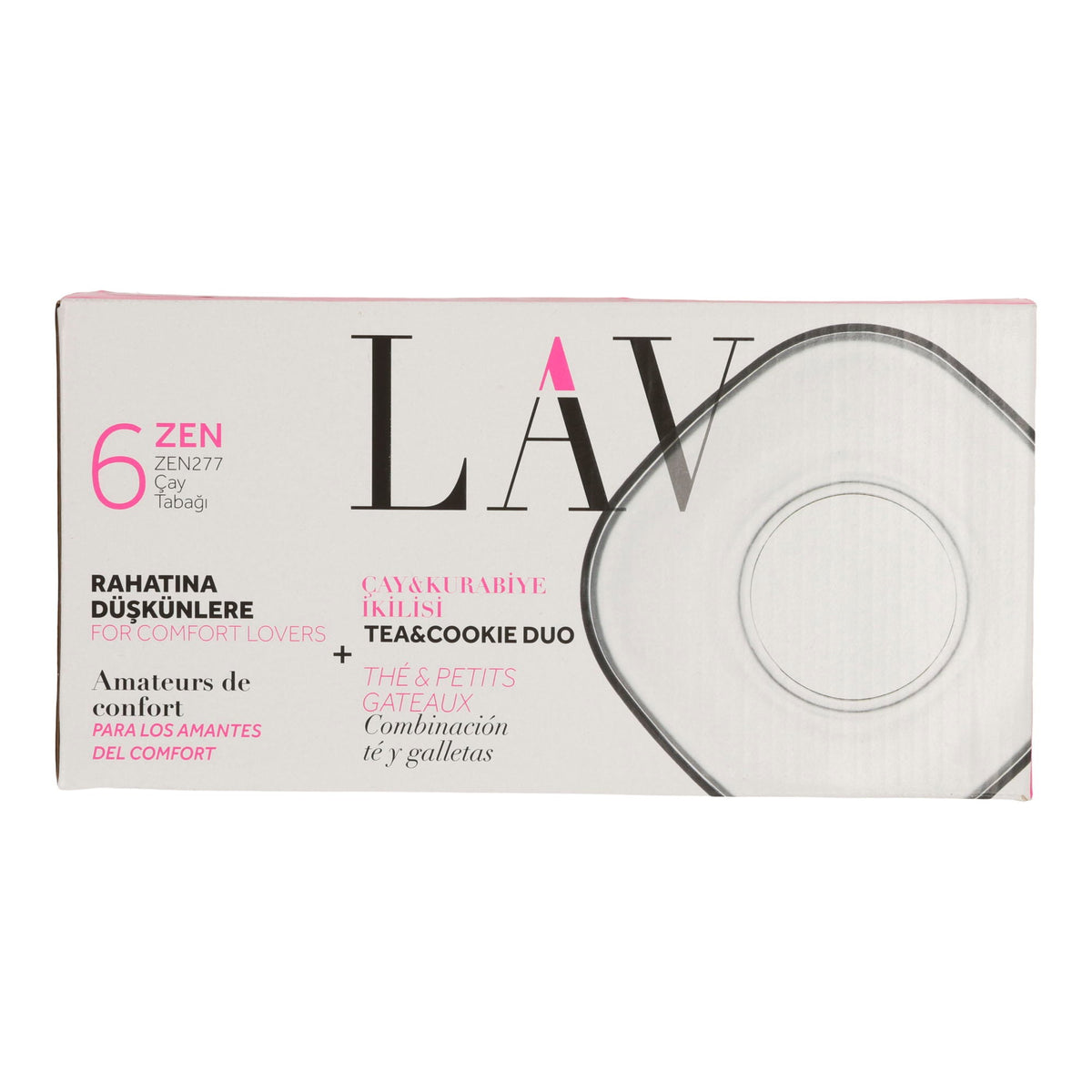LAV Zen Teeteller 6er Set – Glas Untertassen für Tee & Kekse – Ø 13,9 cm LAV