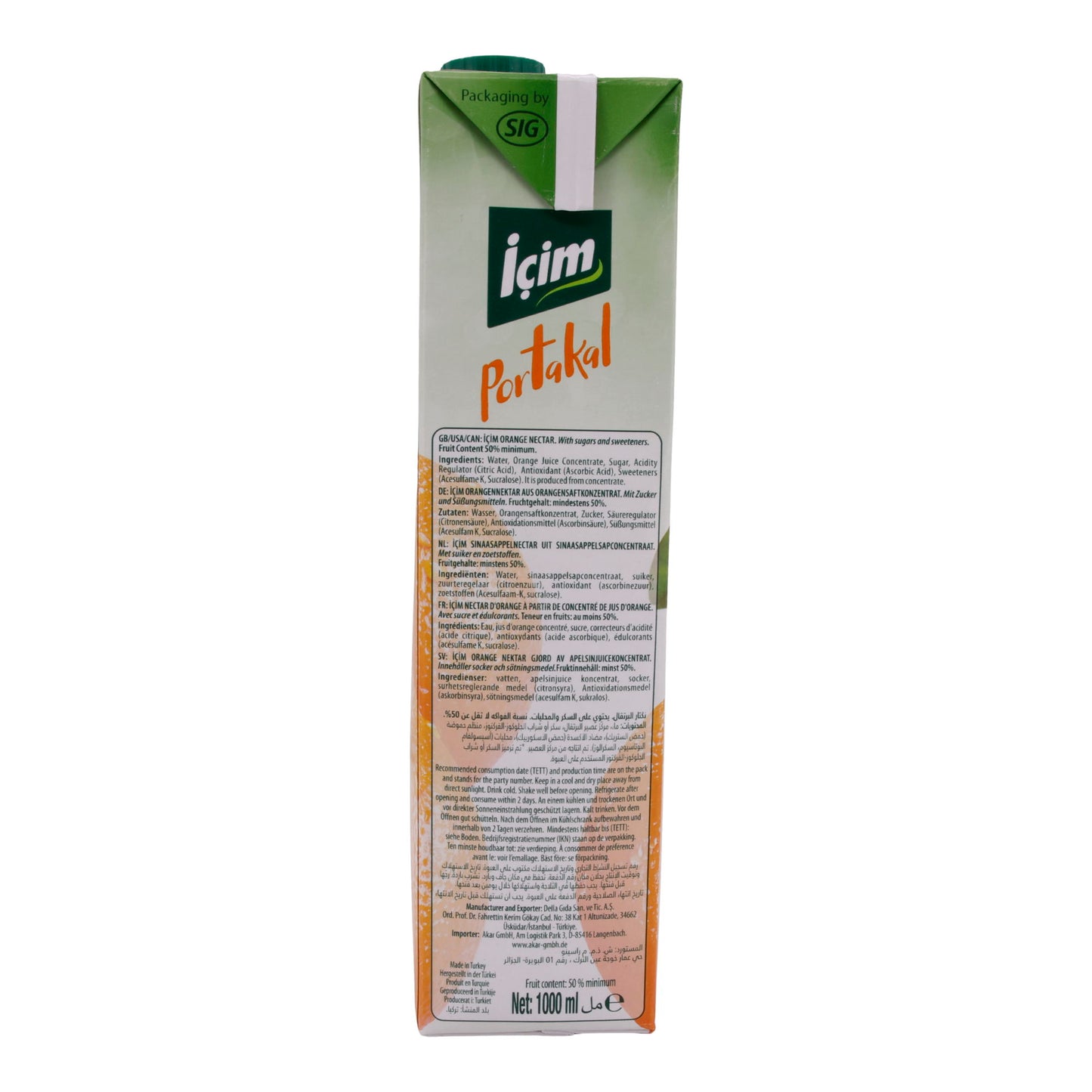 Nettare d'arancia İçim | Succo | 50 % contenuto di frutta, rinfrescante | 1 L