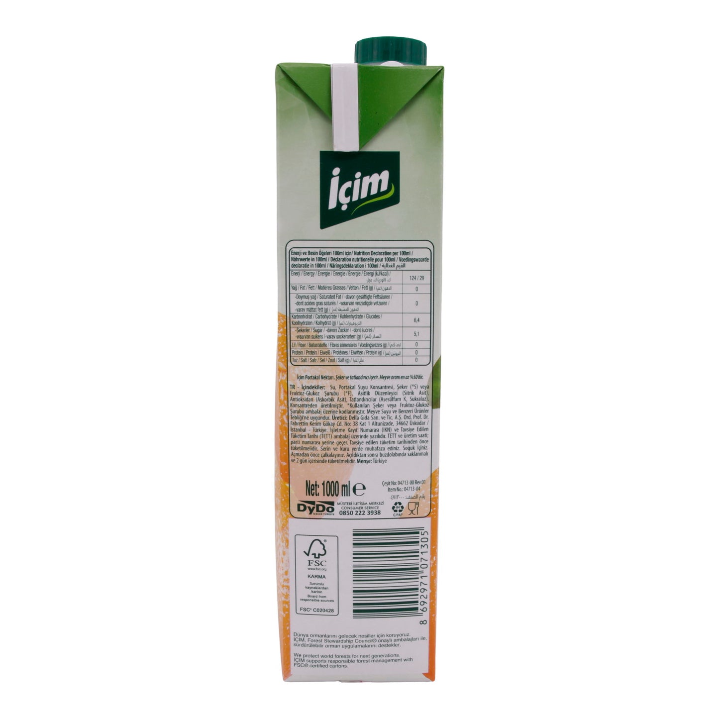 Nettare d'arancia İçim | Succo | 50 % contenuto di frutta, rinfrescante | 1 L