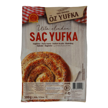 Teigblätter Öz Yufka Saç Yufka | Traditionell | Für Börek und Gözleme | 500 g OEZ YUFKA