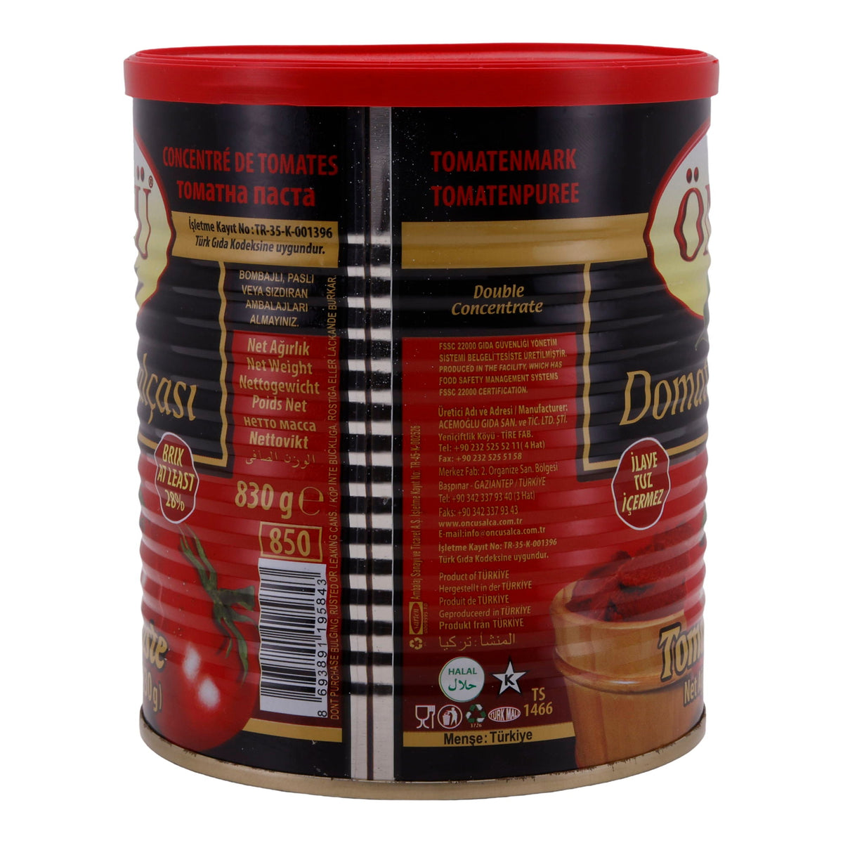 Tomatenmark Öncü | Tomatenpaste | Hochwertig, aus der Türkei | 830 g Dose ÖNCÜ