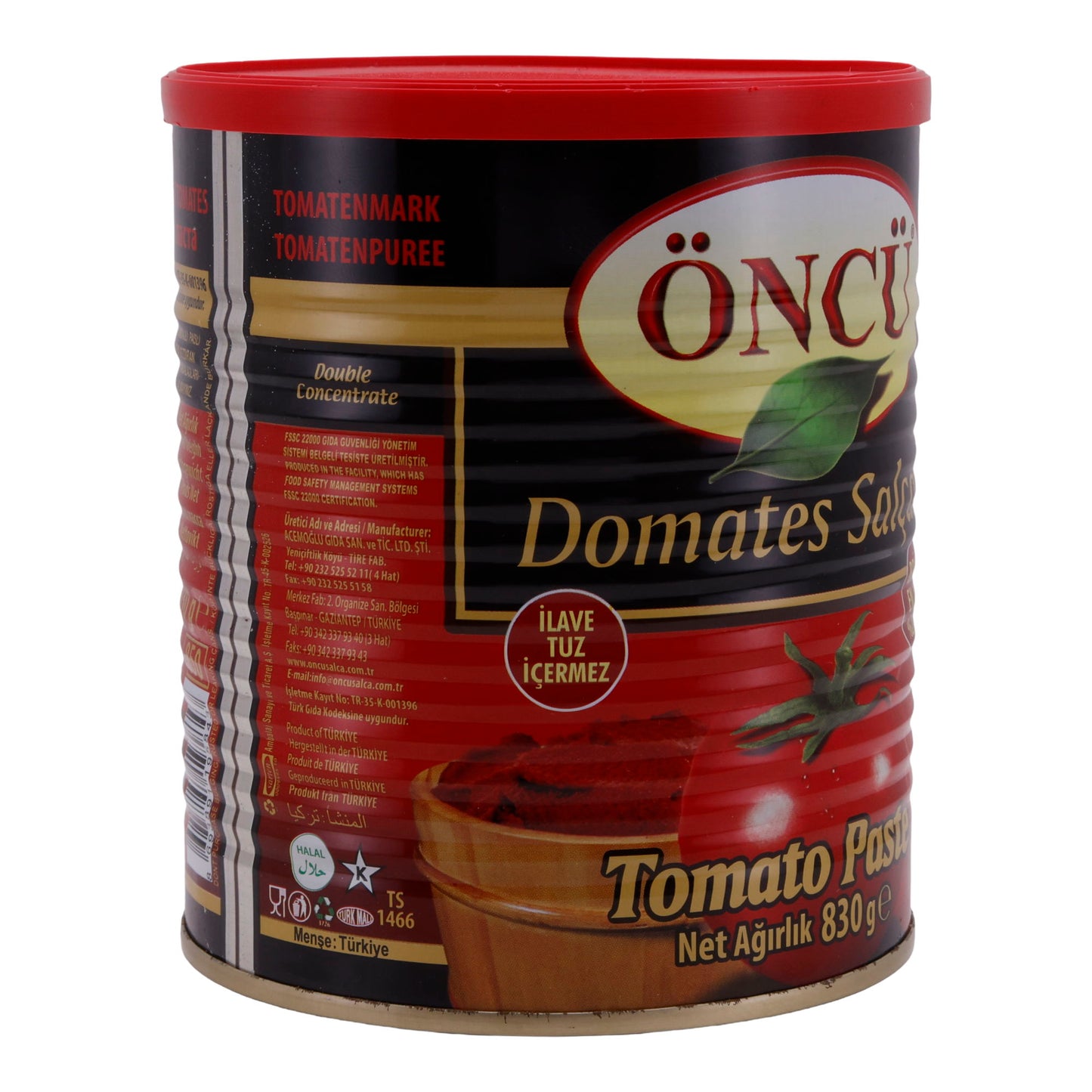 Domates Salçası Öncü | Domates Salçası | Yüksek Kalite, Türkiye'den | 830 g Kutu