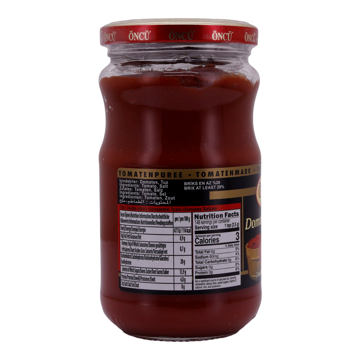 Tomatenmark ÖNCÜ | Tomatenmark | Doppelt konzentriertes Tomatenpüree | 370 g Glas ÖNCÜ