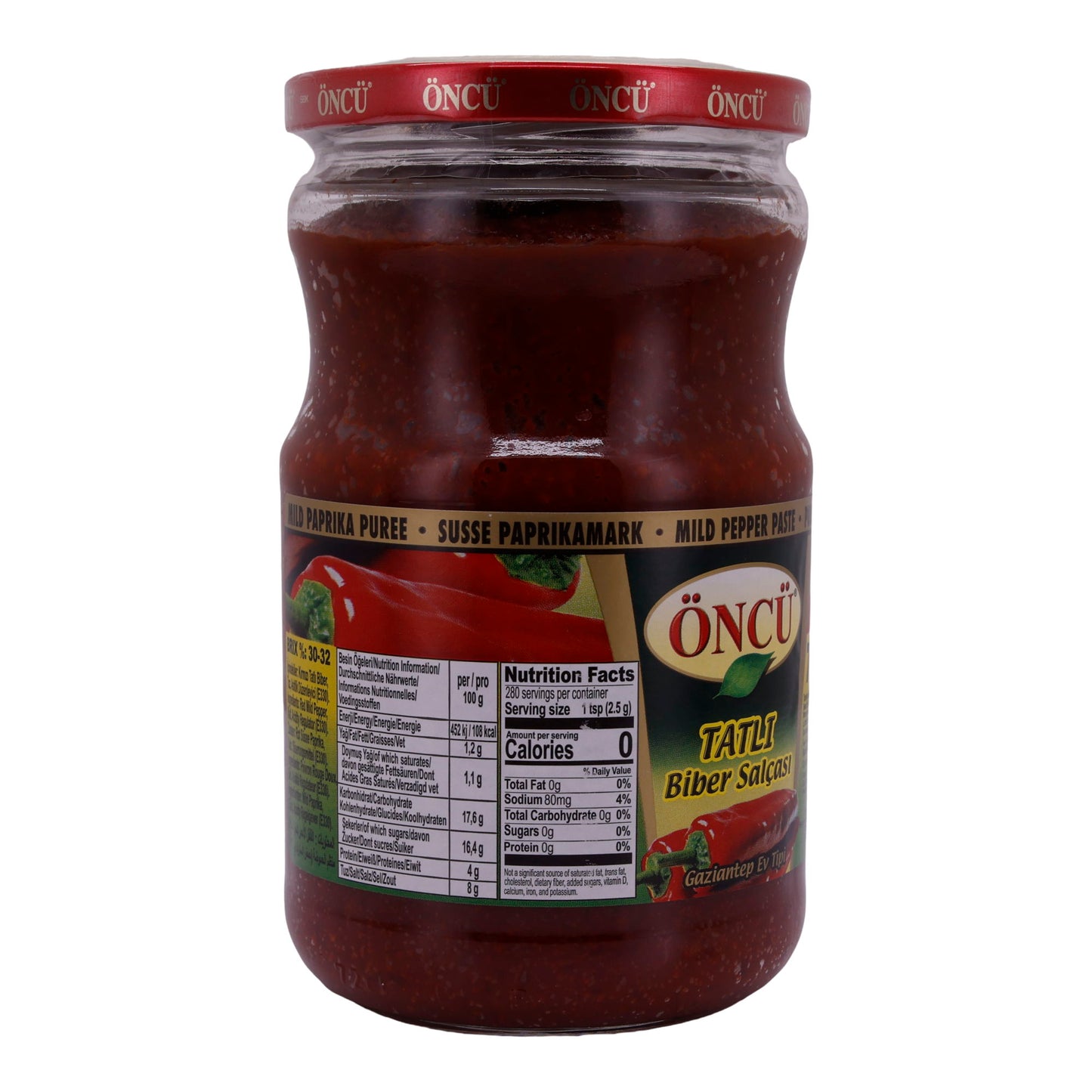 Paprikapasta Öncü | Tatli Biber Salçası | Zoet, voor sauzen & dips | 700 g