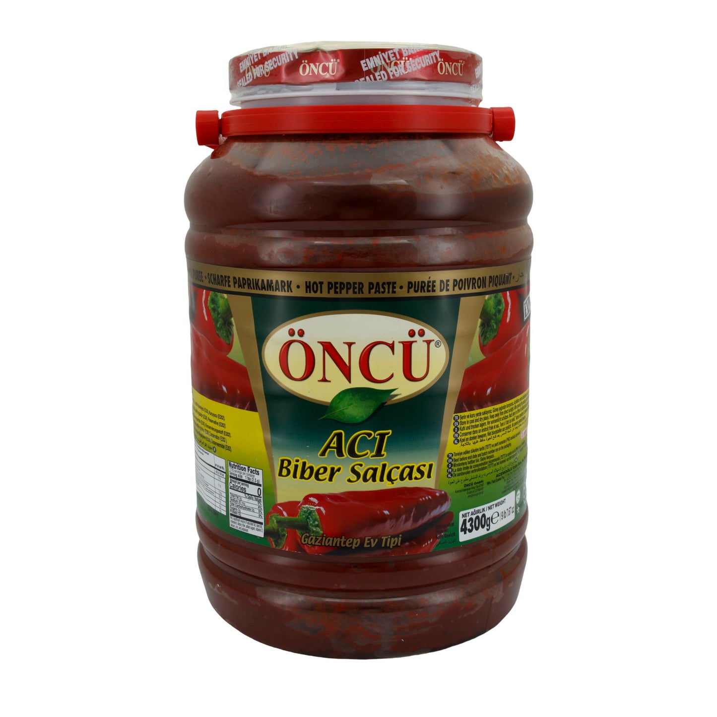Paprikapasta Öncü | Aci Biber Salçasi | Pittig, huisgemaakt, Gaziantep-stijl | 4300 g