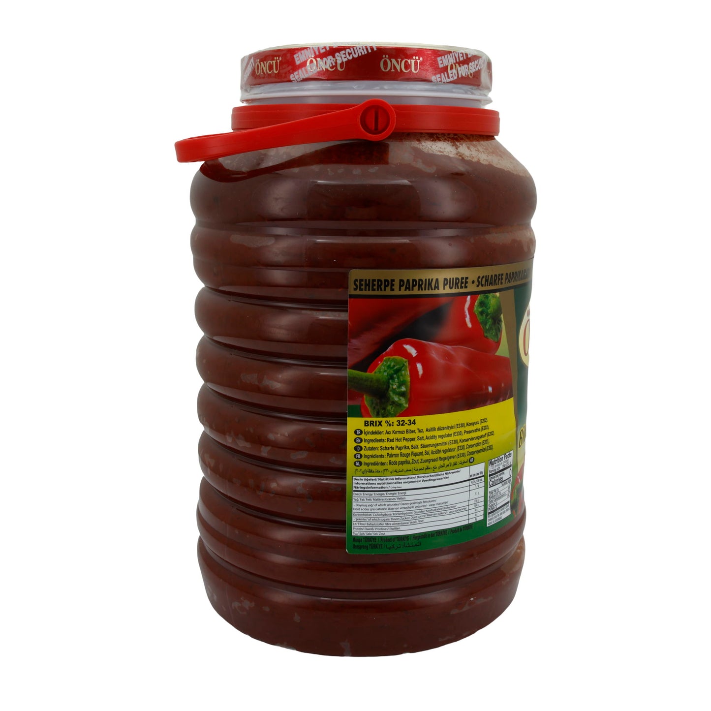 Paprikapasta Öncü | Aci Biber Salçasi | Pittig, huisgemaakt, Gaziantep-stijl | 4300 g