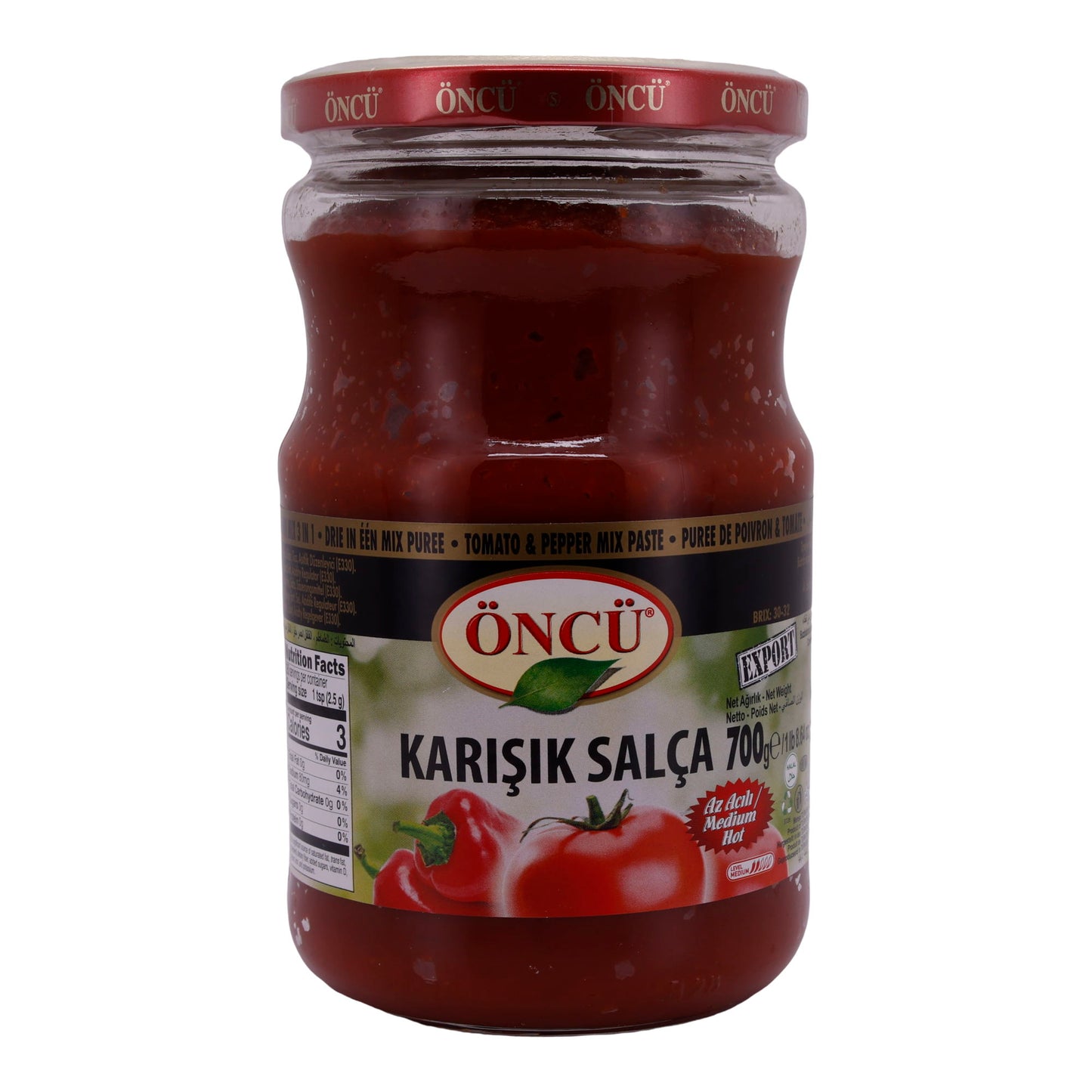 Tomaten- und Paprikamark Öncü | Karışık Salça | Mittlere Schärfe | 700 g