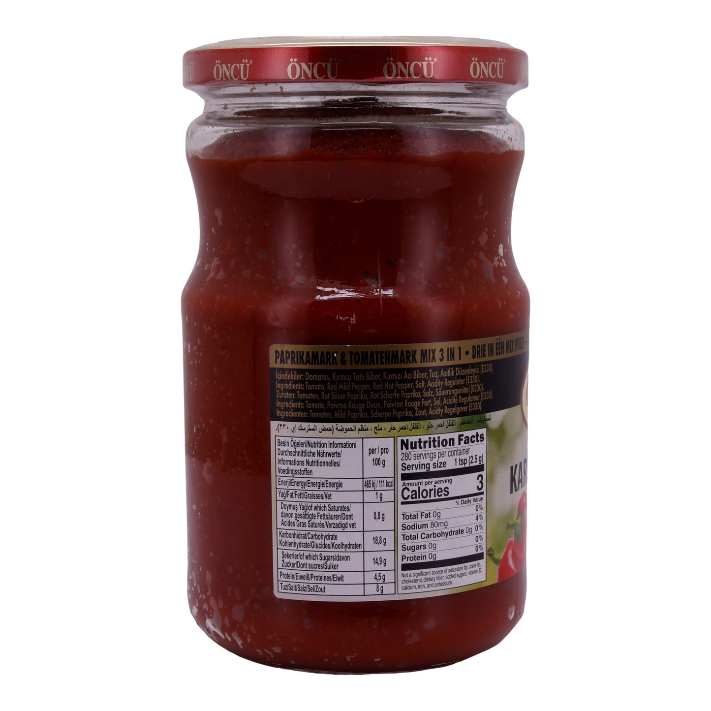 Tomaten- und Paprikamark Öncü | Karışık Salça | Mittlere Schärfe | 700 g