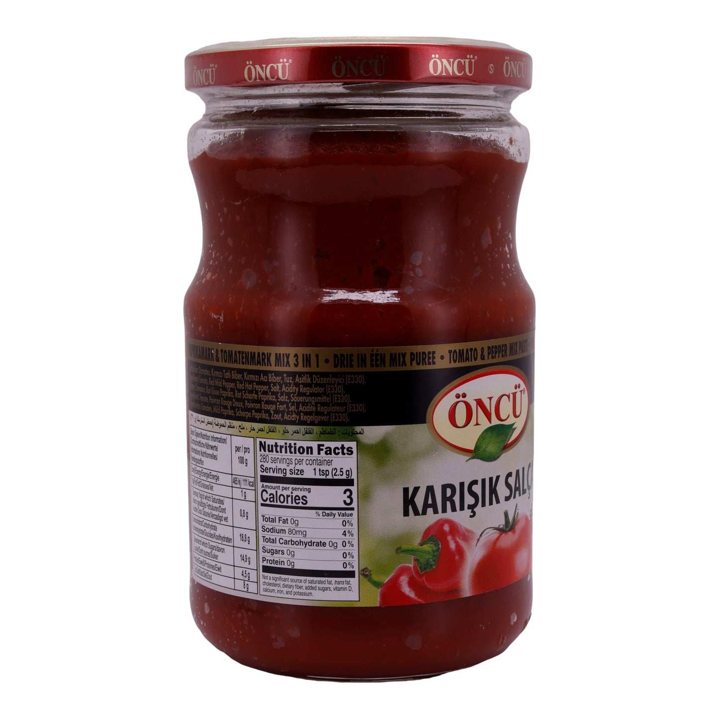 Tomaten- und Paprikamark Öncü | Karışık Salça | Mittlere Schärfe | 700 g