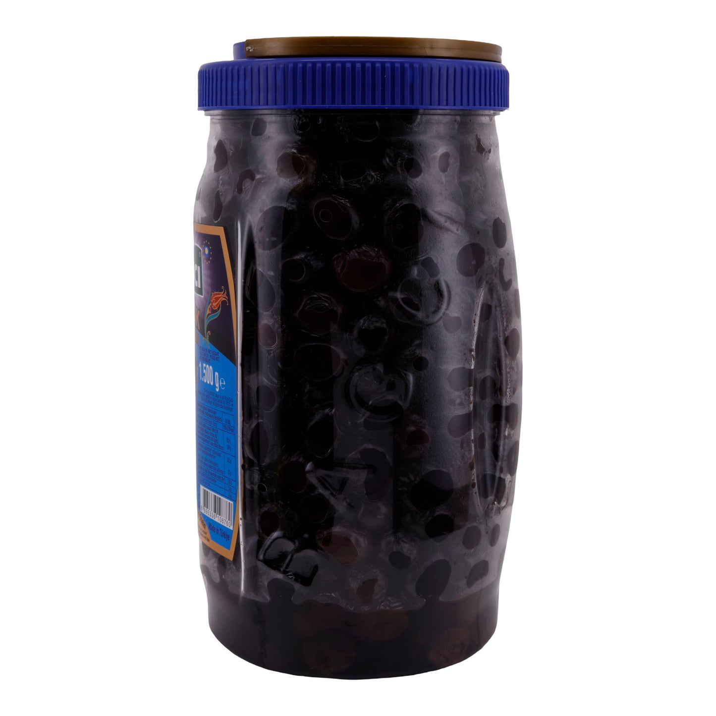 Oliven Bağcı Gemlik | Schwarze Oliven mit Stein | Aromatische und hochwertige türkische Oliven | 1,5 kg