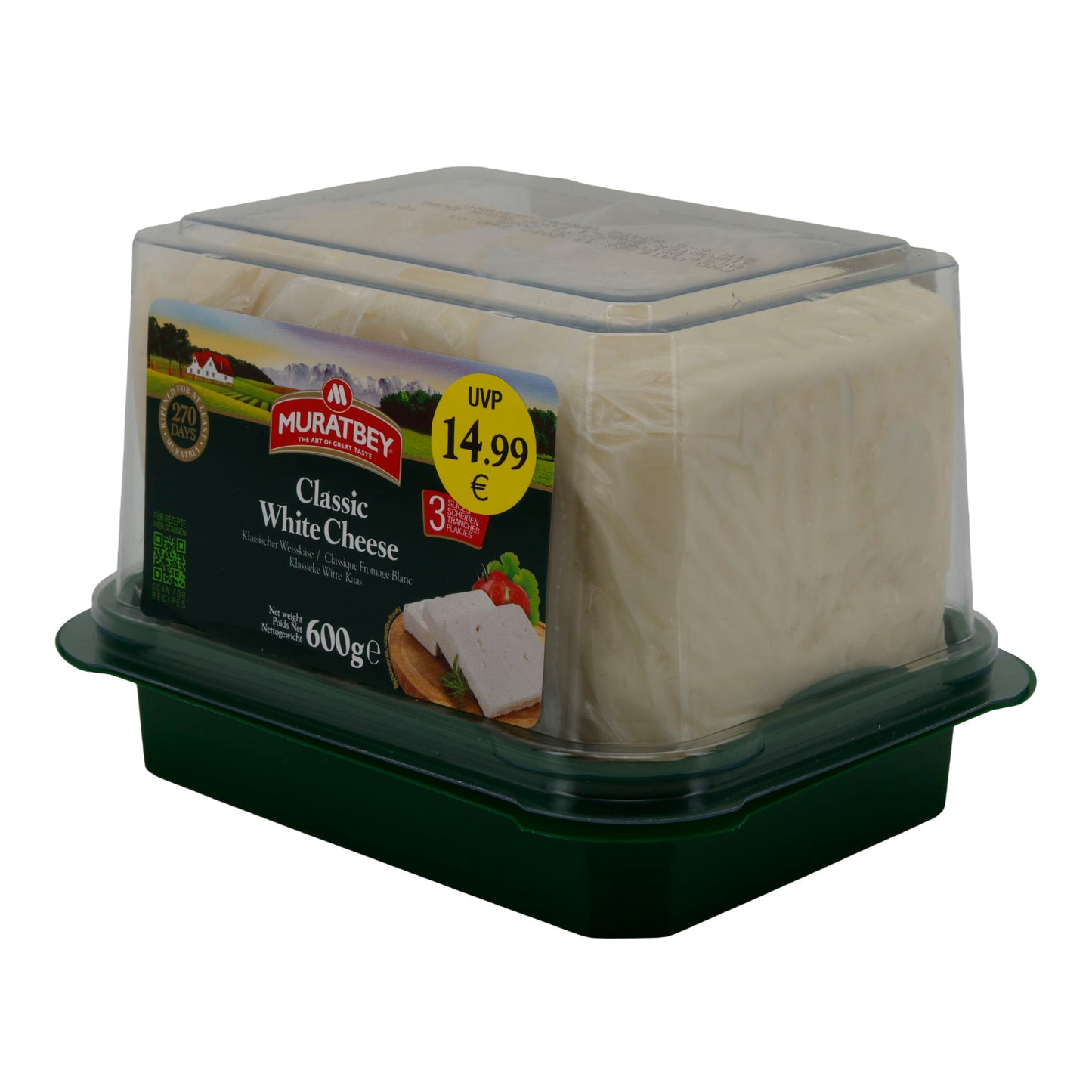 Weißkäse Muratbey Classic White Cheese | Klassisch | Frische Kuhmilch | 600 g