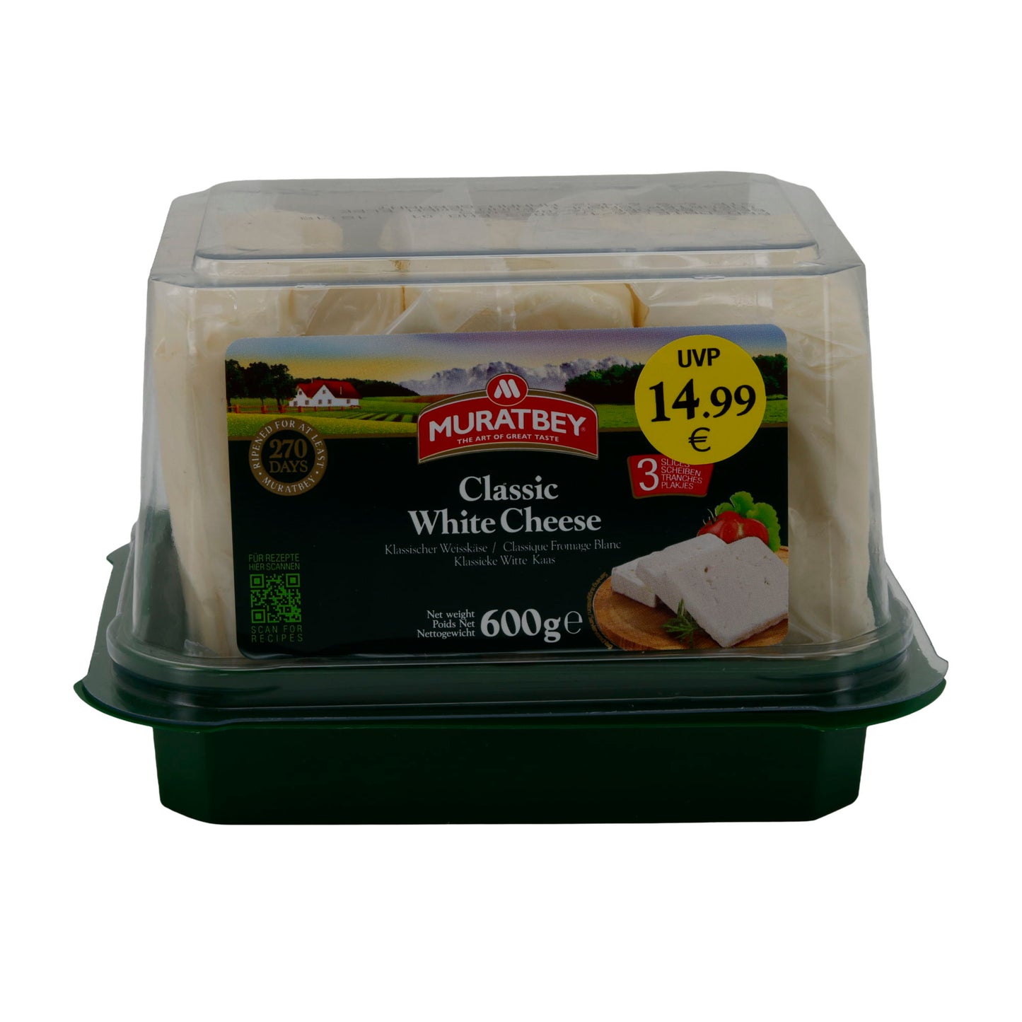 Weißkäse Muratbey Classic White Cheese | Klassisch | Frische Kuhmilch | 600 g