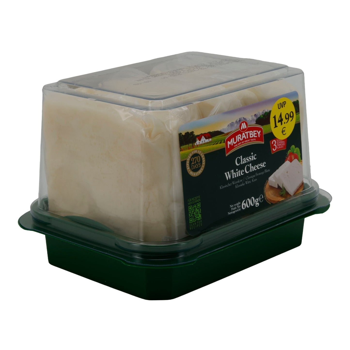 Weißkäse Muratbey Classic White Cheese | Klassisch | Frische Kuhmilch | 600 g