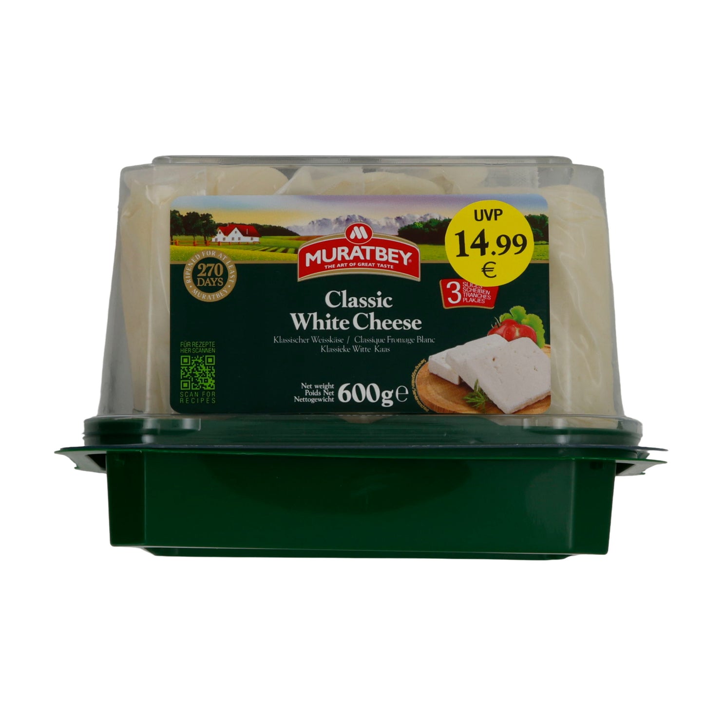 Weißkäse Muratbey Classic White Cheese | Klassisch | Frische Kuhmilch | 600 g