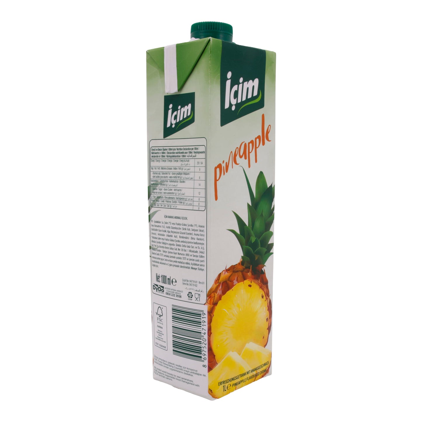 Fruchtgetränk İçim | Ananasgetränk | Erfrischender Tropengenuss | 1 Liter