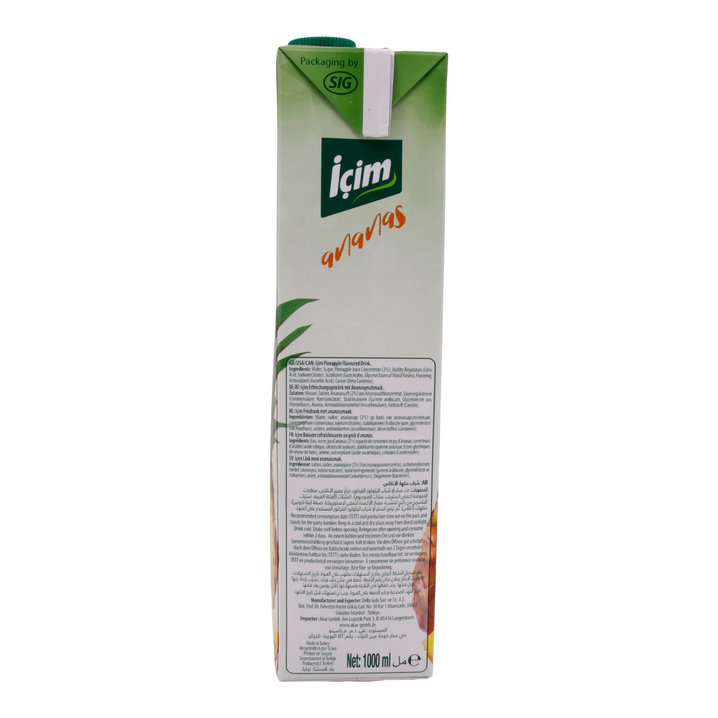 Fruchtgetränk İçim | Ananasgetränk | Erfrischender Tropengenuss | 1 Liter