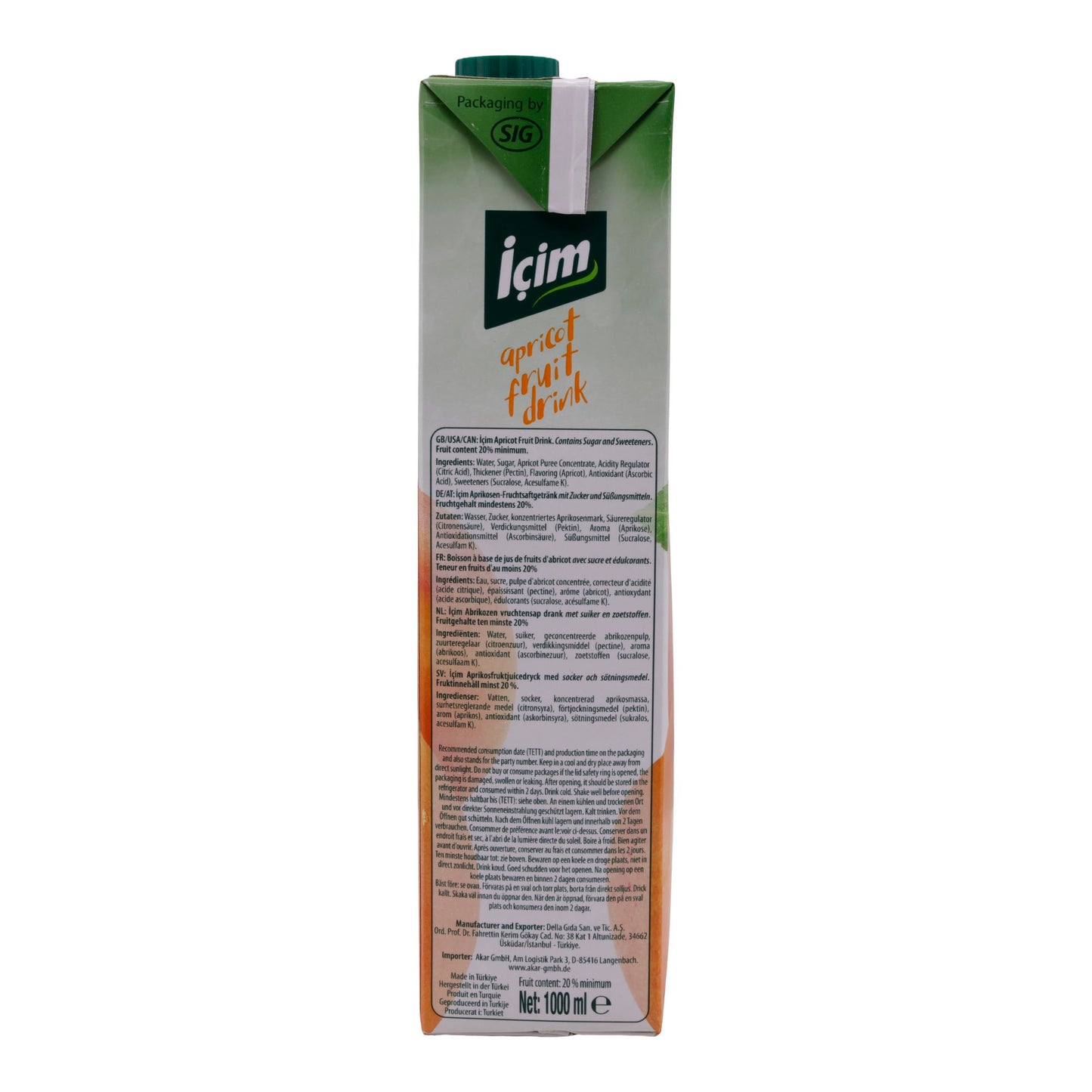 Fruit drink | Apricot fruit drink | Refreshing, fruity delicious, ideal for every day | 1 liter