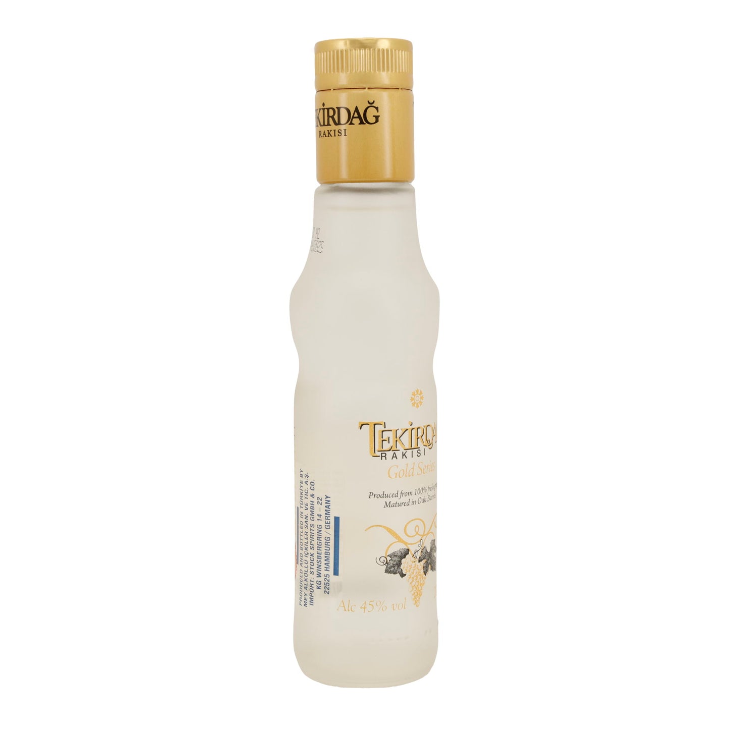 Tekirdağ Rakısı | Altın Serisi | Meşe Fıçıda Olgunlaştırılmış | %45 hacim | 200 ml
