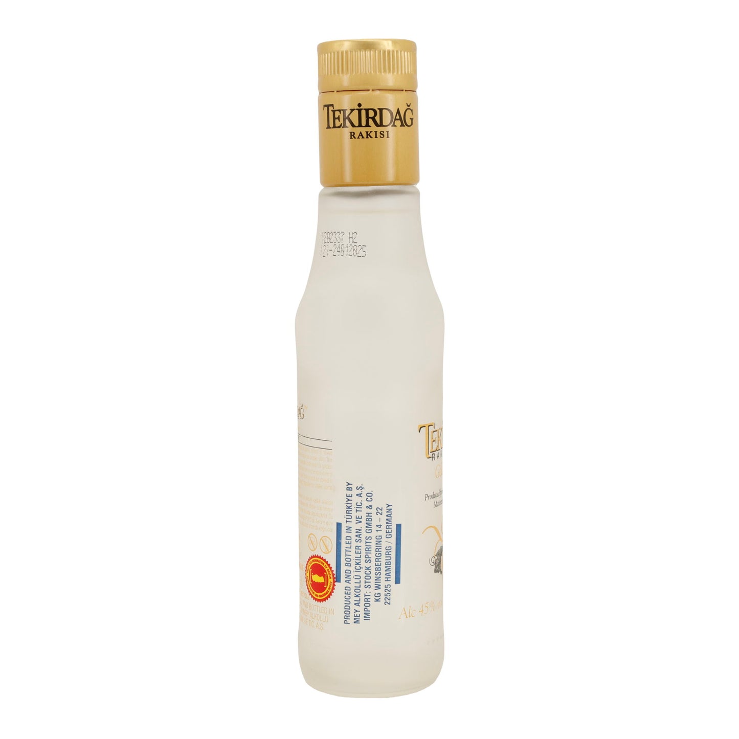 Tekirdağ Rakısı | Altın Serisi | Meşe Fıçıda Olgunlaştırılmış | %45 hacim | 200 ml