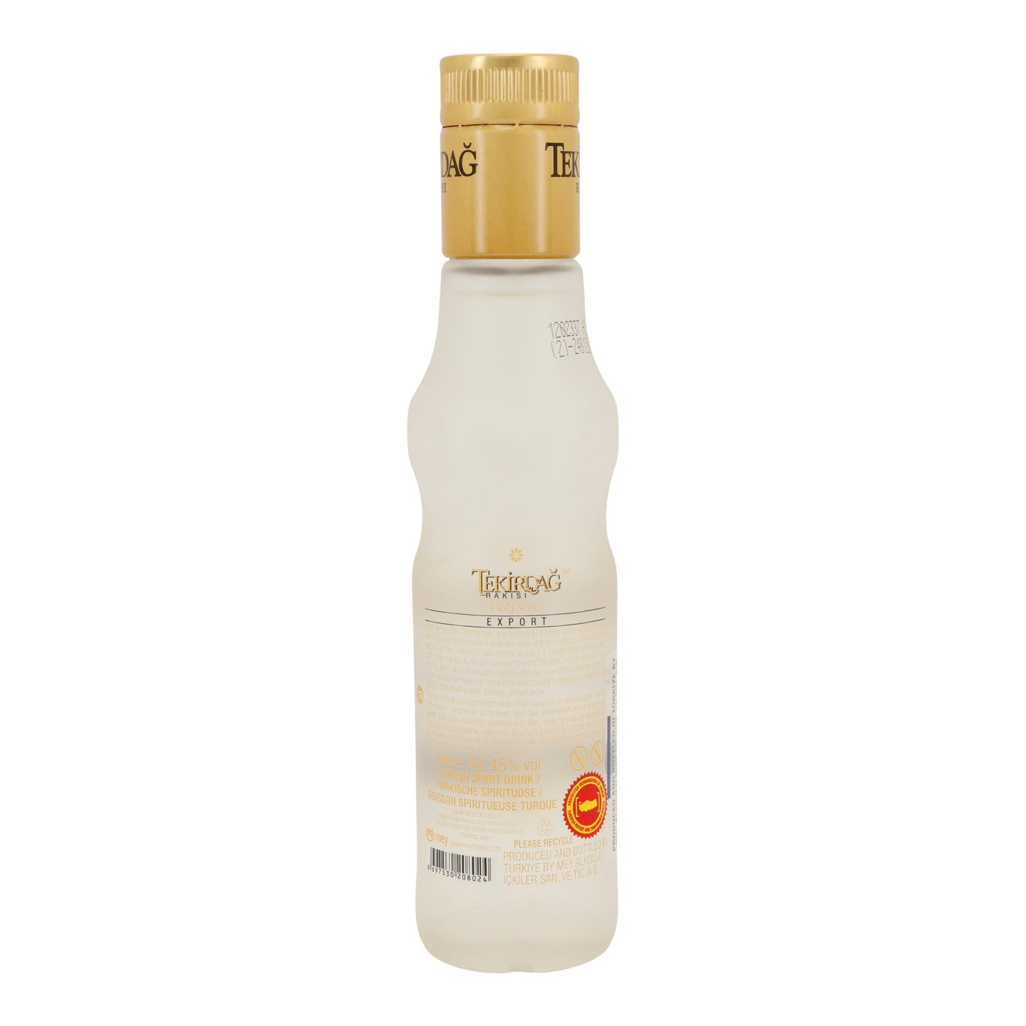 Tekirdağ Rakısı | Altın Serisi | Meşe Fıçıda Olgunlaştırılmış | %45 hacim | 200 ml