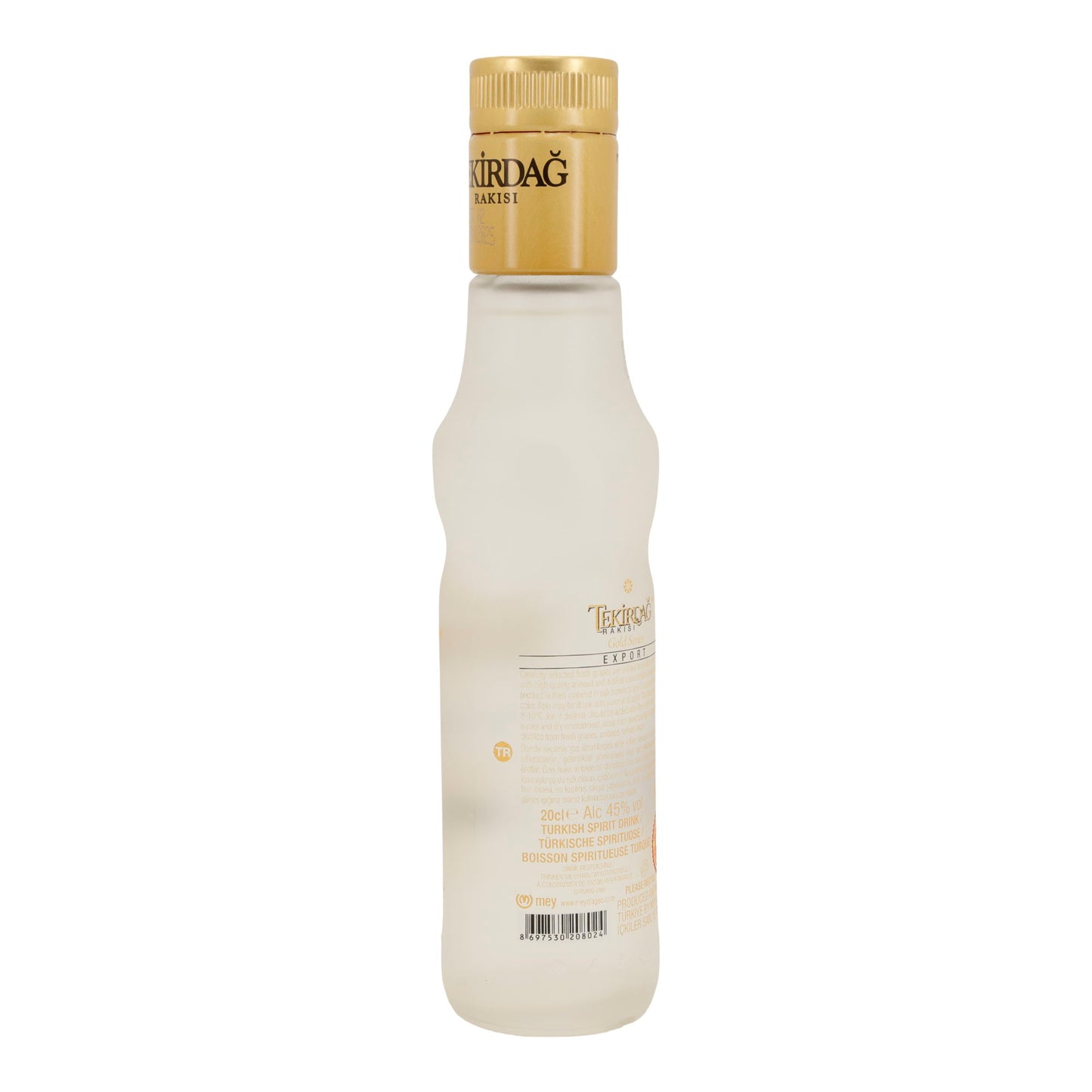 Tekirdağ Rakısı | Altın Serisi | Meşe Fıçıda Olgunlaştırılmış | %45 hacim | 200 ml