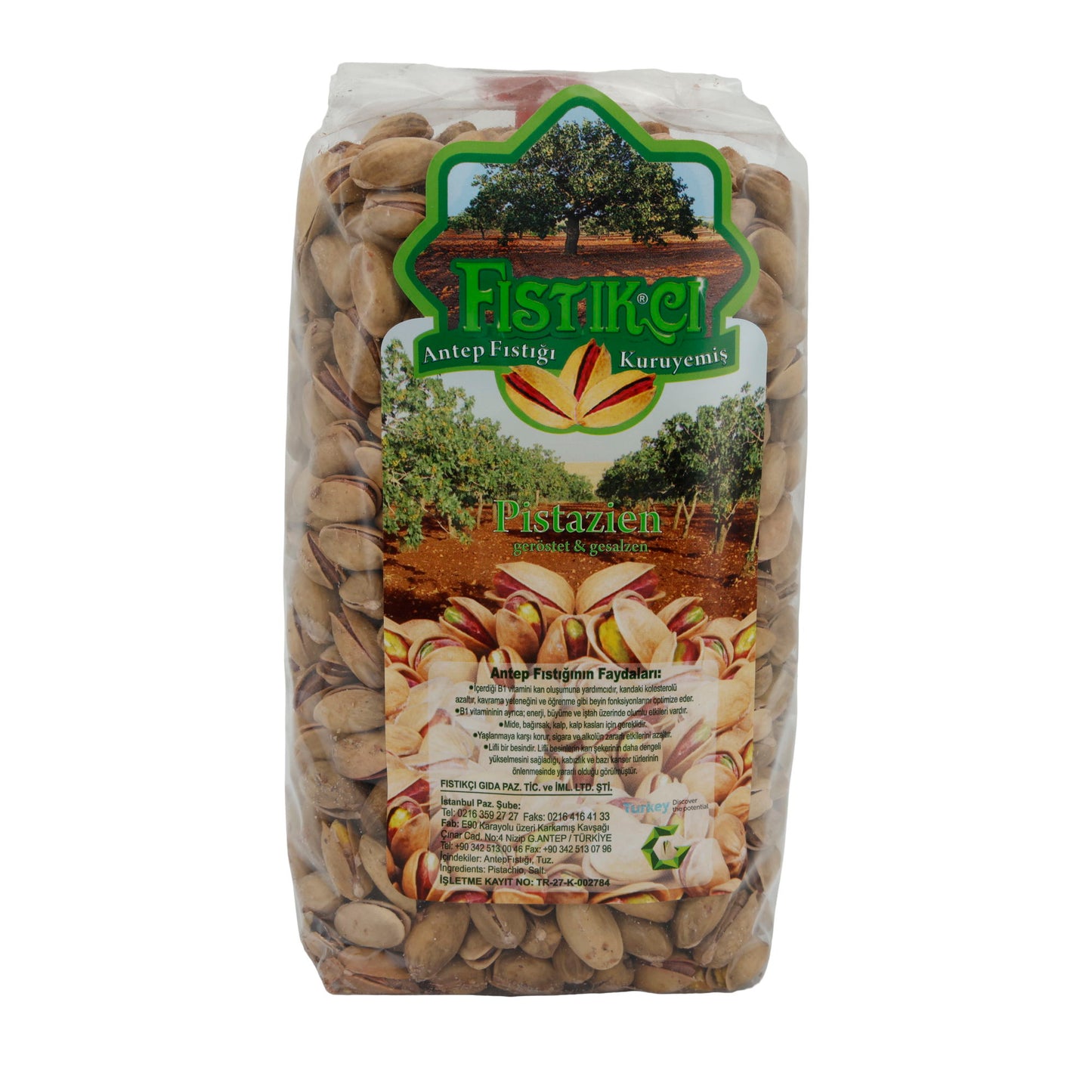 Pistacchi Fıstıkçı | Tostati e salati | Pistacchi di Antep | 800 g