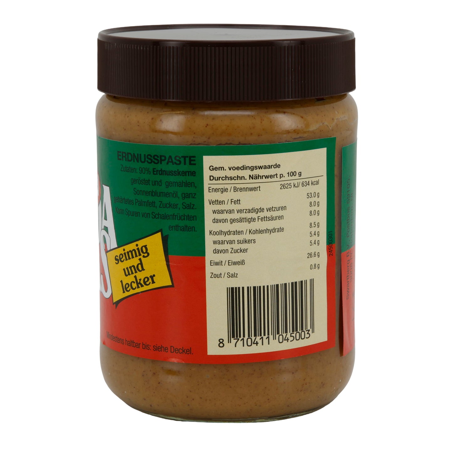 Erdnussbutter PCD | cremig | mit hohem Nussanteil | 500 g Glas