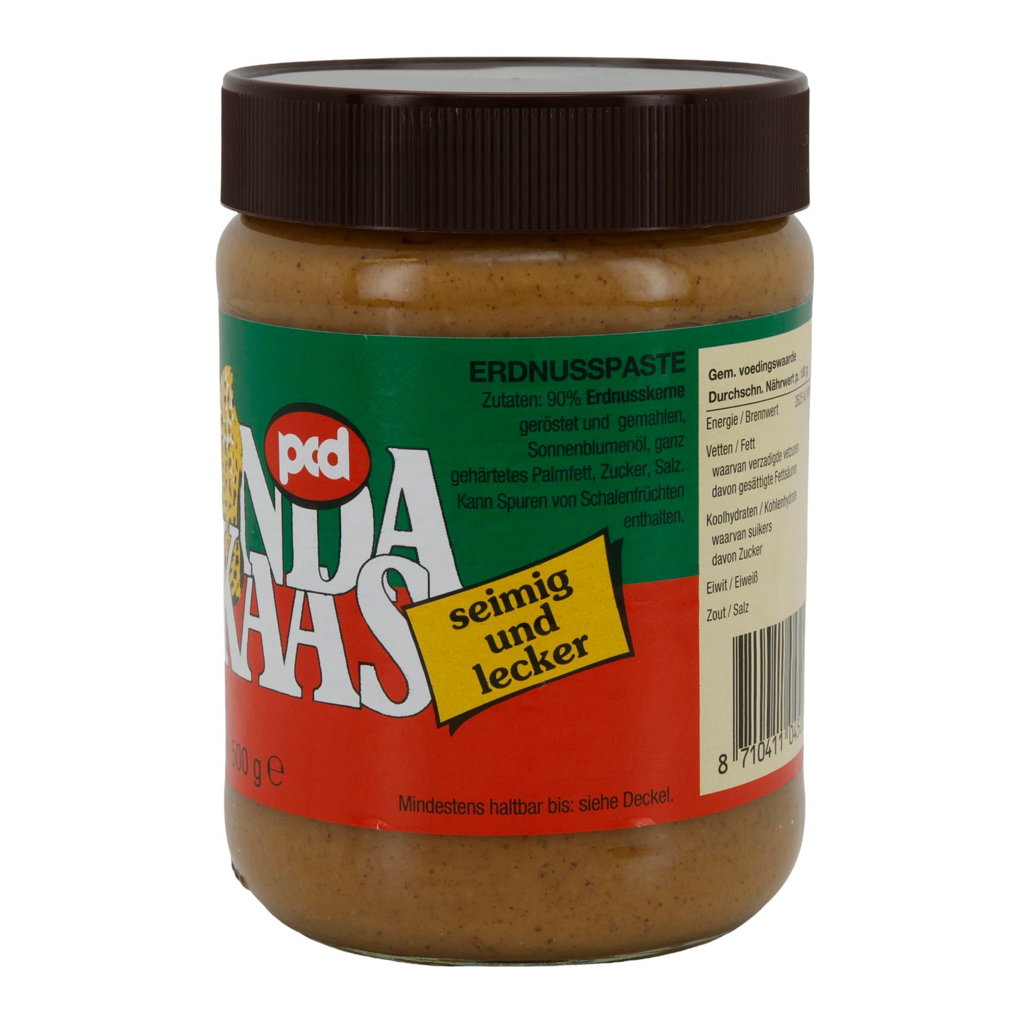 Erdnussbutter PCD | cremig | mit hohem Nussanteil | 500 g Glas