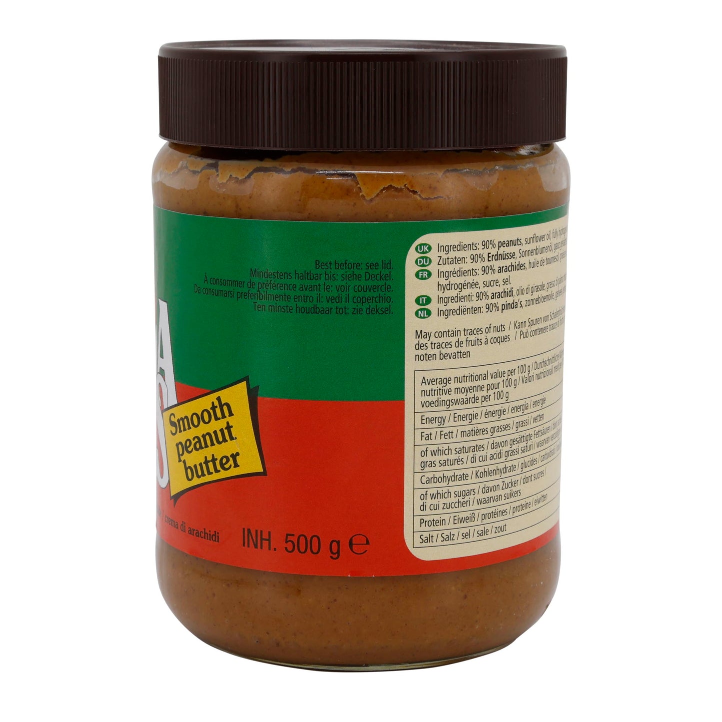 Burro di arachidi PCD | Pindakaas Burro di arachidi liscio | Burro di arachidi cremoso senza pezzi | 500 g