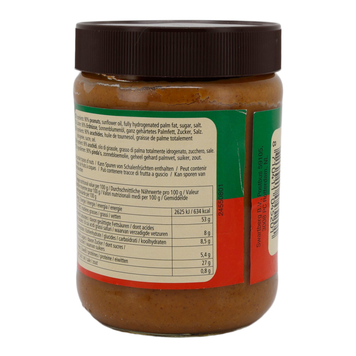 Burro di arachidi PCD | Pindakaas Burro di arachidi liscio | Burro di arachidi cremoso senza pezzi | 500 g