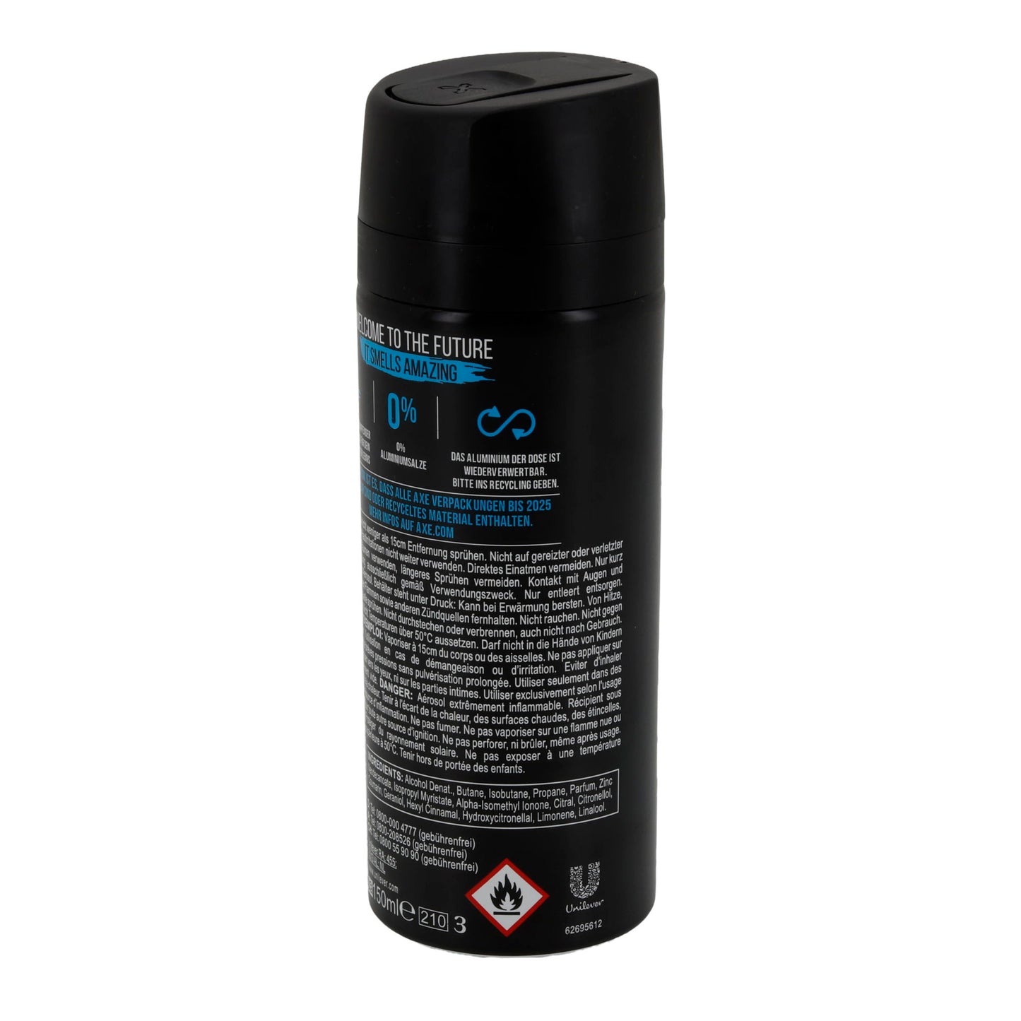 Deospray AXE | Alaska con profumo oceanico e bergamotto | senza alluminio | 150 ml