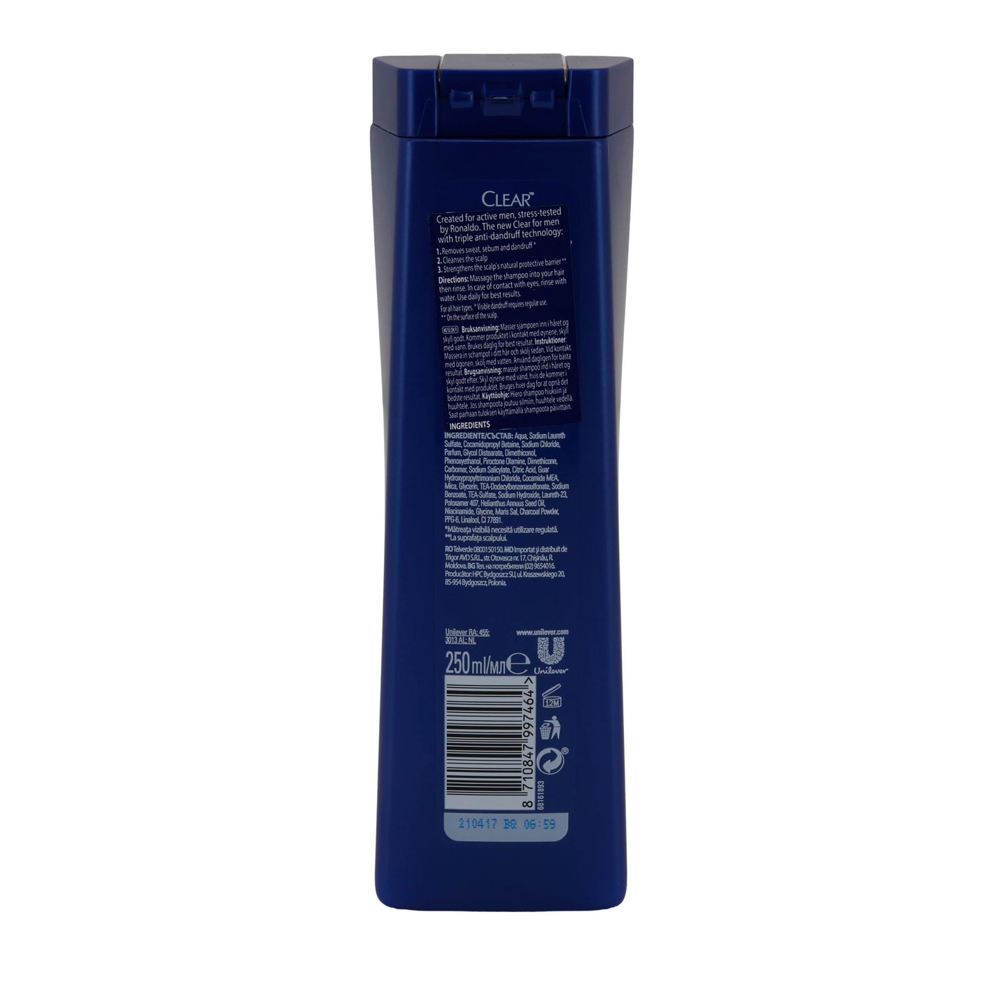 Shampoo Clear Men | Shampoo | Legend by CR7 | 250 ml