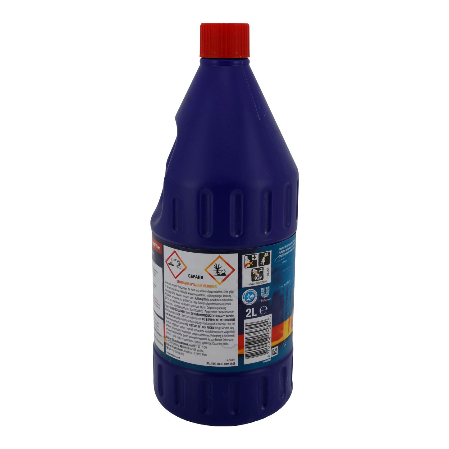 Hygiene-Reiniger Domestos | Reiniger | Mit Aktiv-Chlor | 2 l