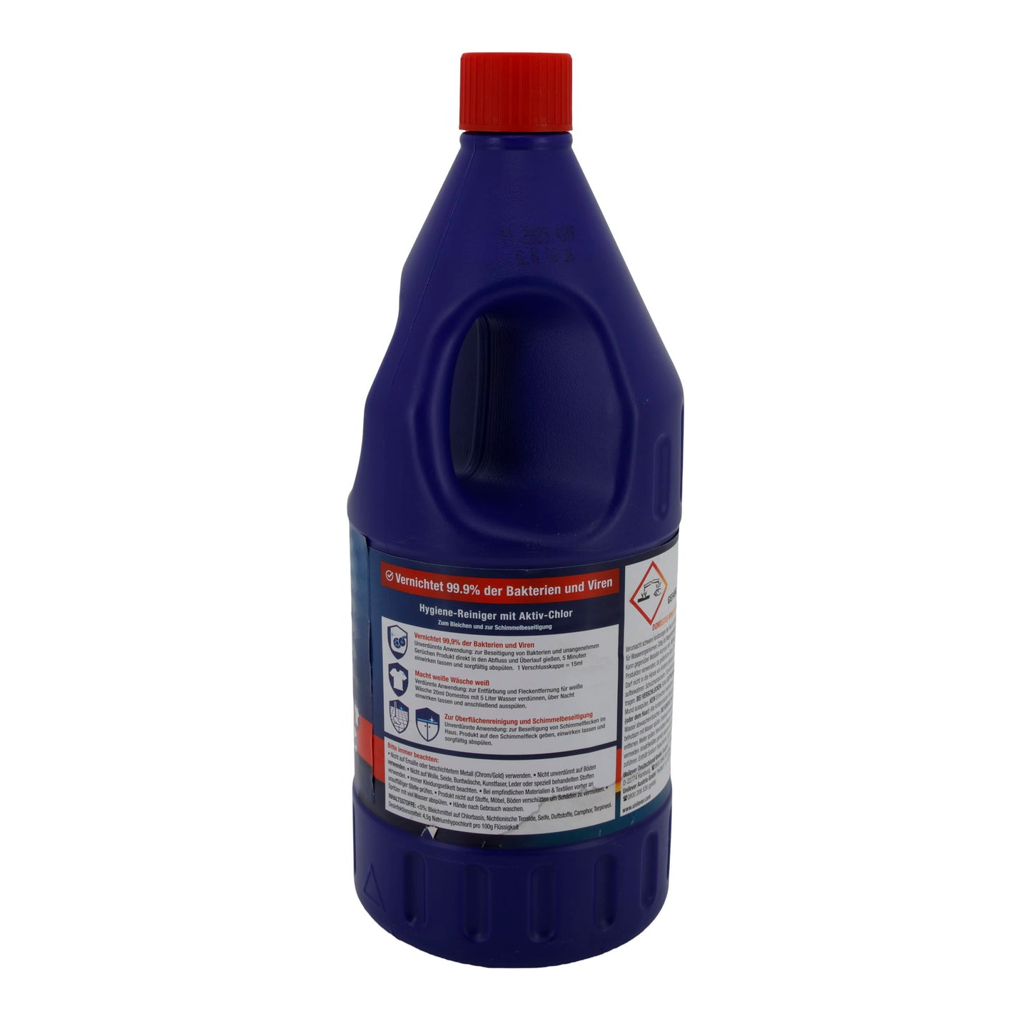 Hygiene-Reiniger Domestos | Reiniger | Mit Aktiv-Chlor | 2 l