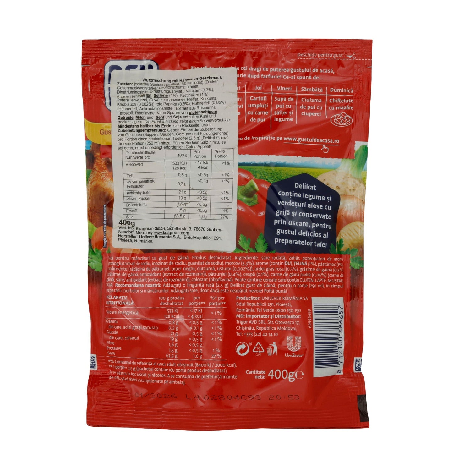 Würzmischung Delikat | Gust de Găină | Hühnergeschmack | 400g DELIKAT