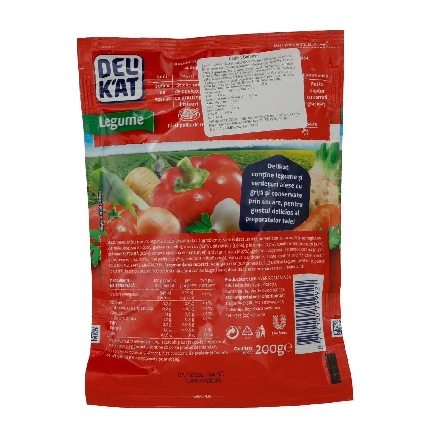 Gemüse Delikat | Gemüse | getrocknete Gemüse-Mischung | 200 g DELIKAT