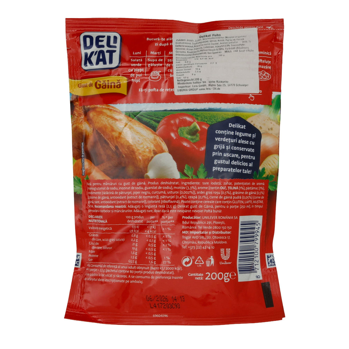 Gewürzmischung Deli Kat | „Gust de Găină“ Hühnergewürz | mit getrockneten Zutaten | 200 g DELIKAT