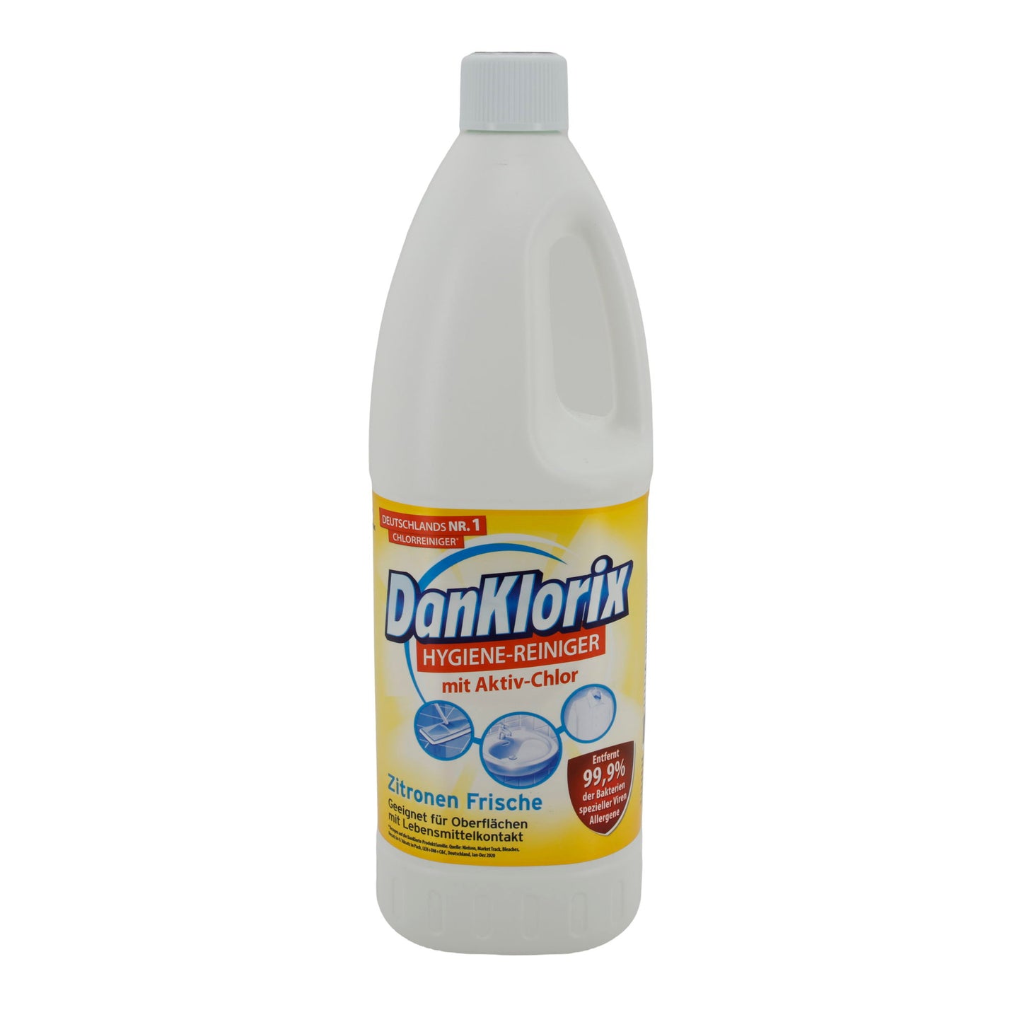 Hygiene-Reiniger DanKlorix | Reiniger | Zitronen Frische mit Aktiv-Chlor | 1,5 l