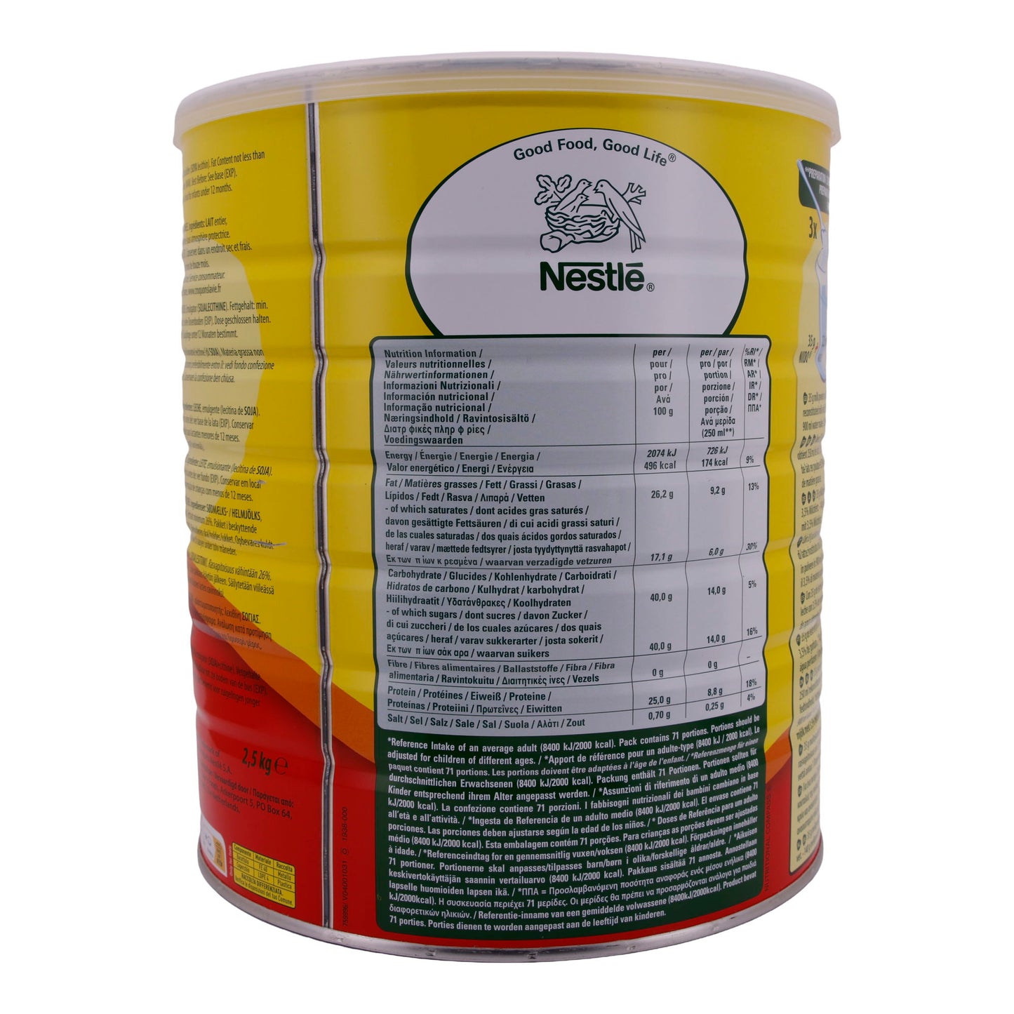Instant Vollmilchpulver Nestlé Nido | Milchpulver | | 2,5 kg