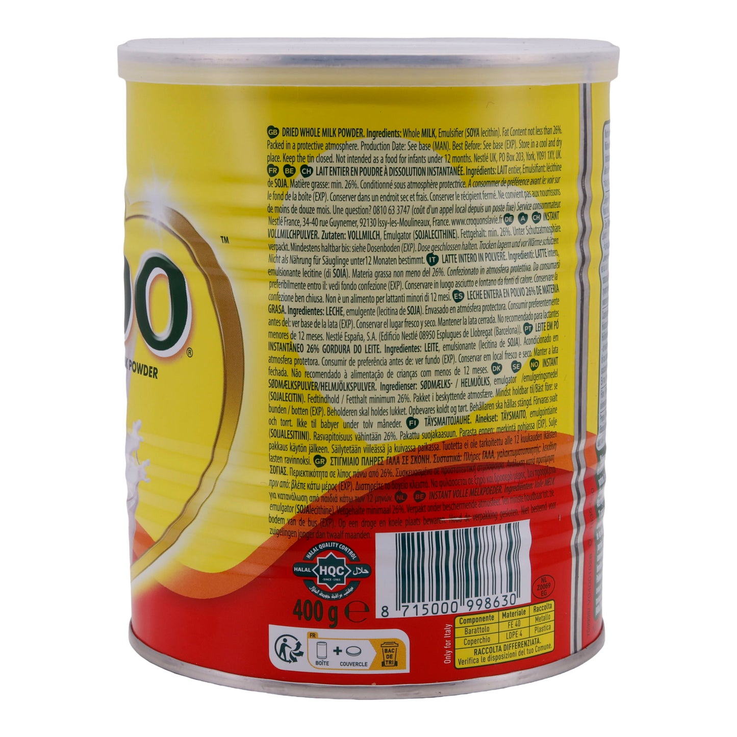 Vollmilchpulver Nestlé | NIDO | Instant, cremiger Geschmack | 400 g