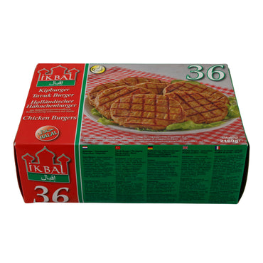 Kipburger Ikbal | Nederlands, voorgekookt | Diepgevroren | 2160 g (36 stuks à 60 g)