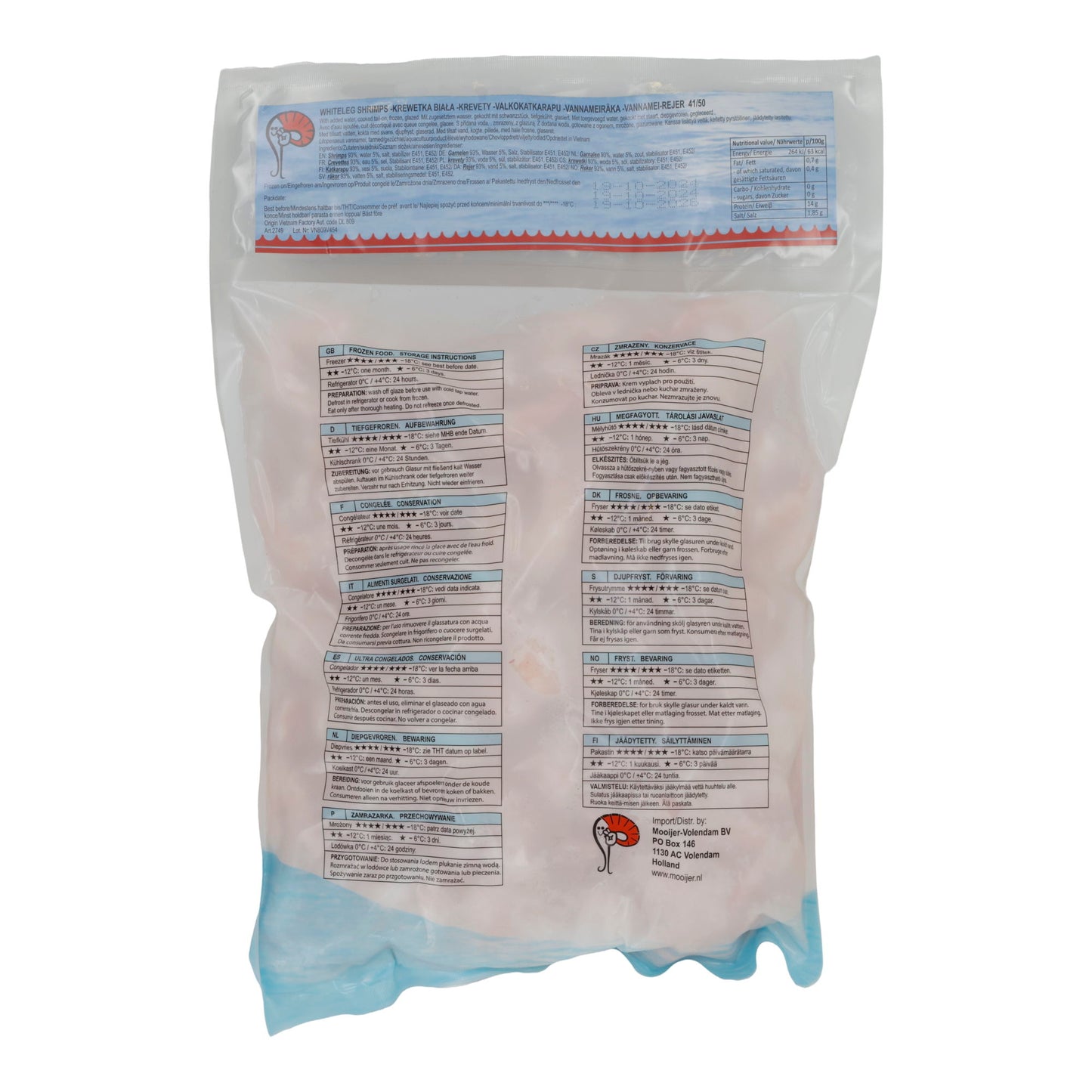 Garnelen Asian Pearl | Whiteleg Shrimps | Vorgekocht, vielseitig | 750 g