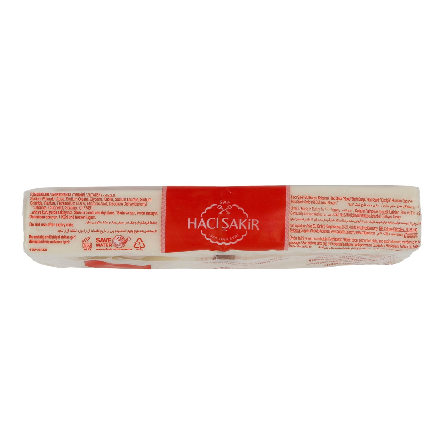 Naturzeep Roos Haci Şakir | Verzorgingszeep | Met rozengeur | 4x150 g (600 g)
