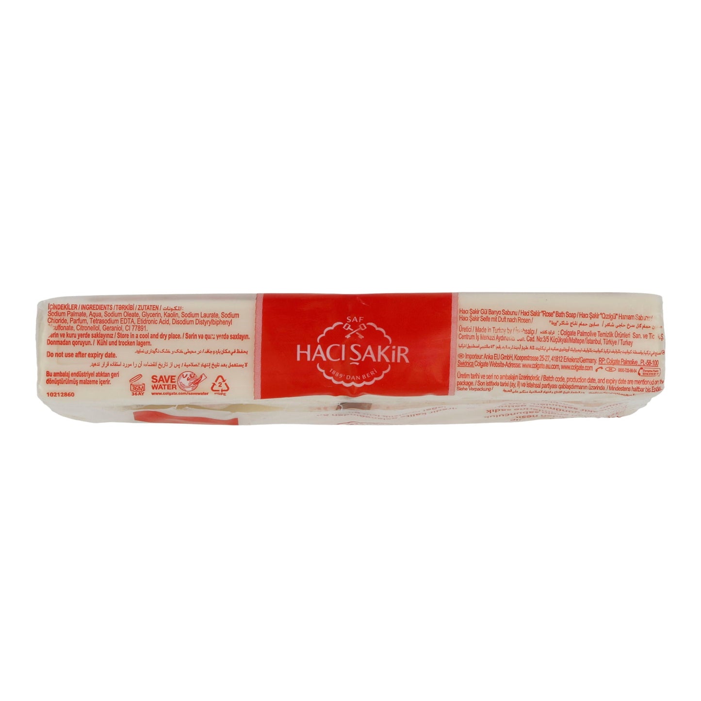 Naturseife Rose Haci Şakir | Pflegeseife | Mit Rosenduft | 4x150 g (600 g) HACISAKIR