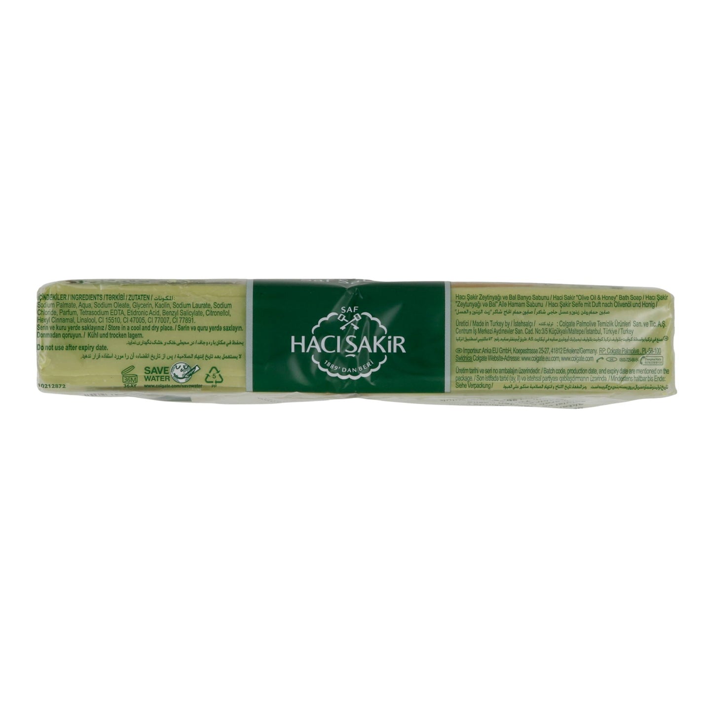 Naturseife mit Olivenöl & Honig Haci Şakir | Pflegeseife | Für Gesicht und Körper | 4x150 g (600 g) HACI SAKIR