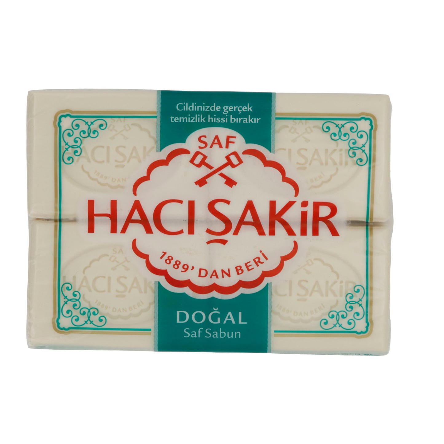 Savon naturel Reine Haci Şakir | Savon de soin | Traditionnel turc | 4x200 g (800 g)