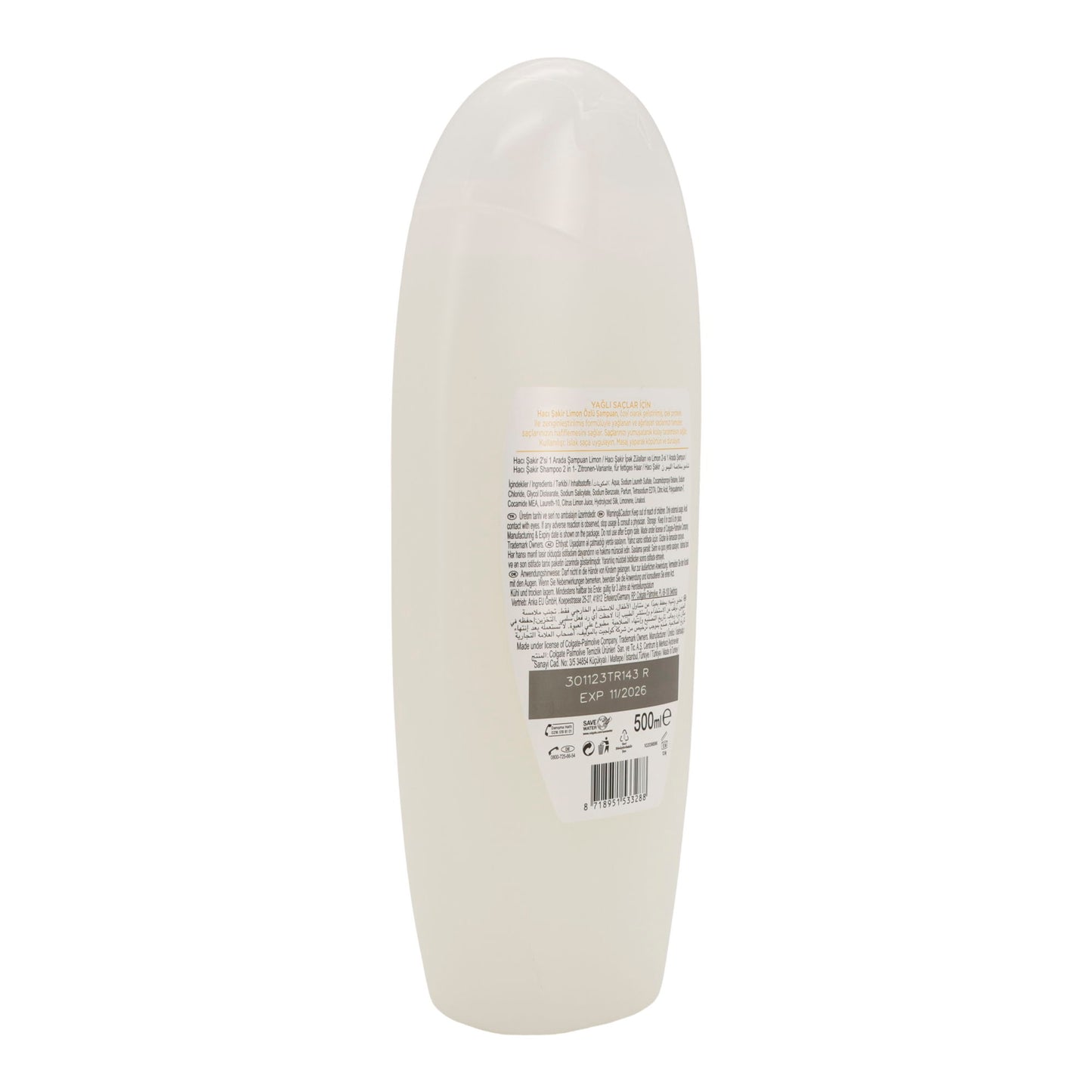 Haci Şakir Shampoo & Spülung 2in1 | Zitrone | Für fettiges Haar | 500 ml